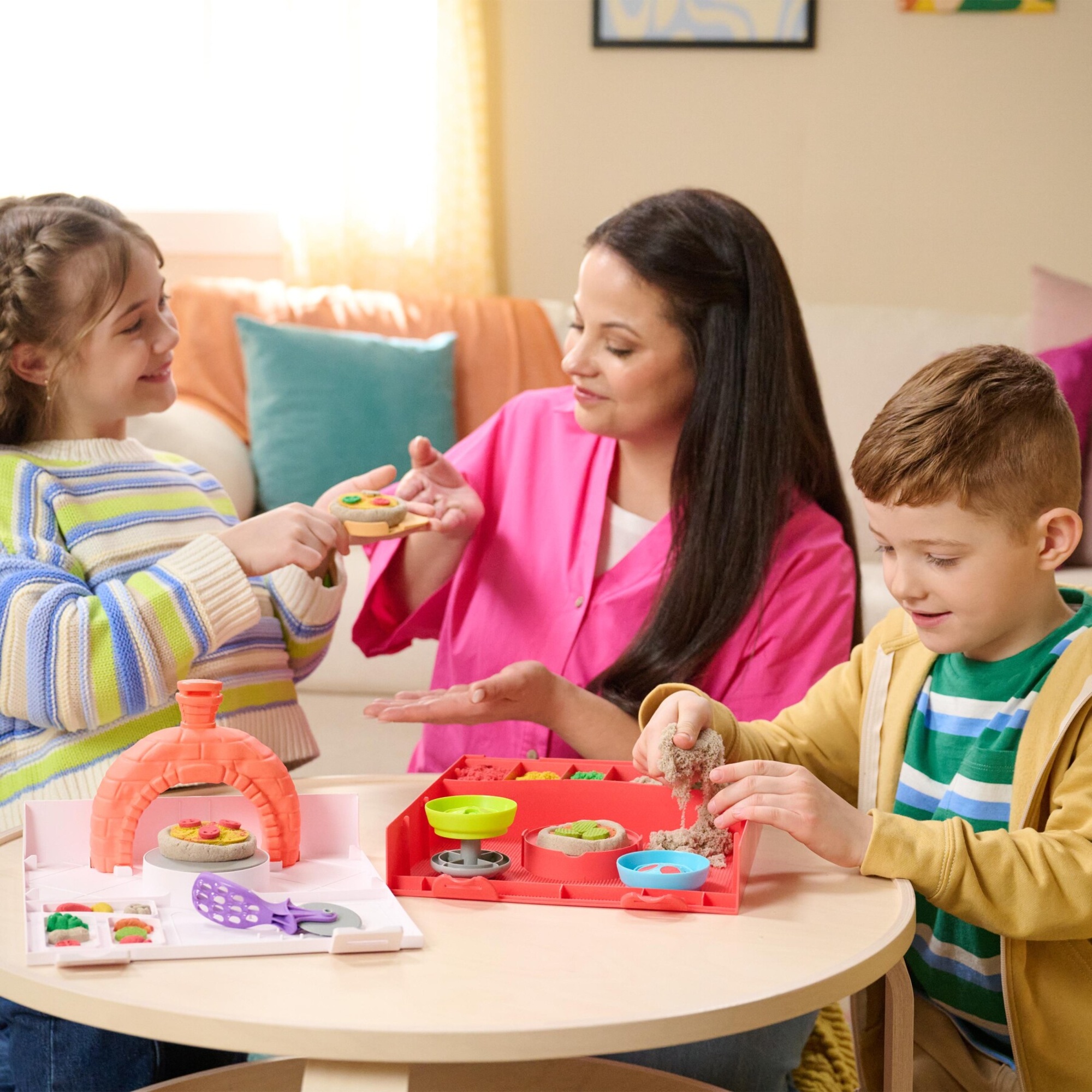 Kinetic sand, set di gioco squish pizza - KINETIC SAND