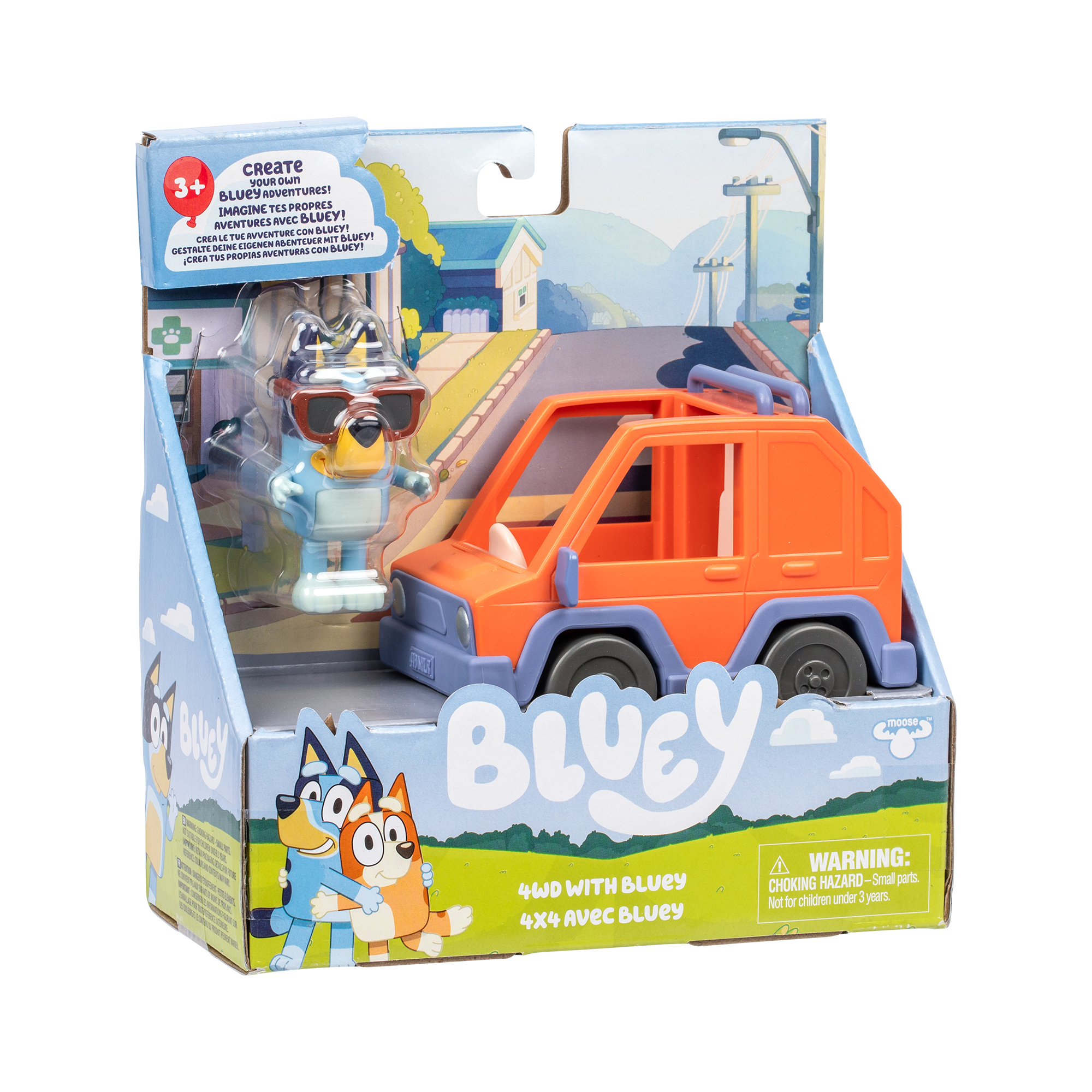 Bluey mini veicolo con personaggio assortito - BLUEY