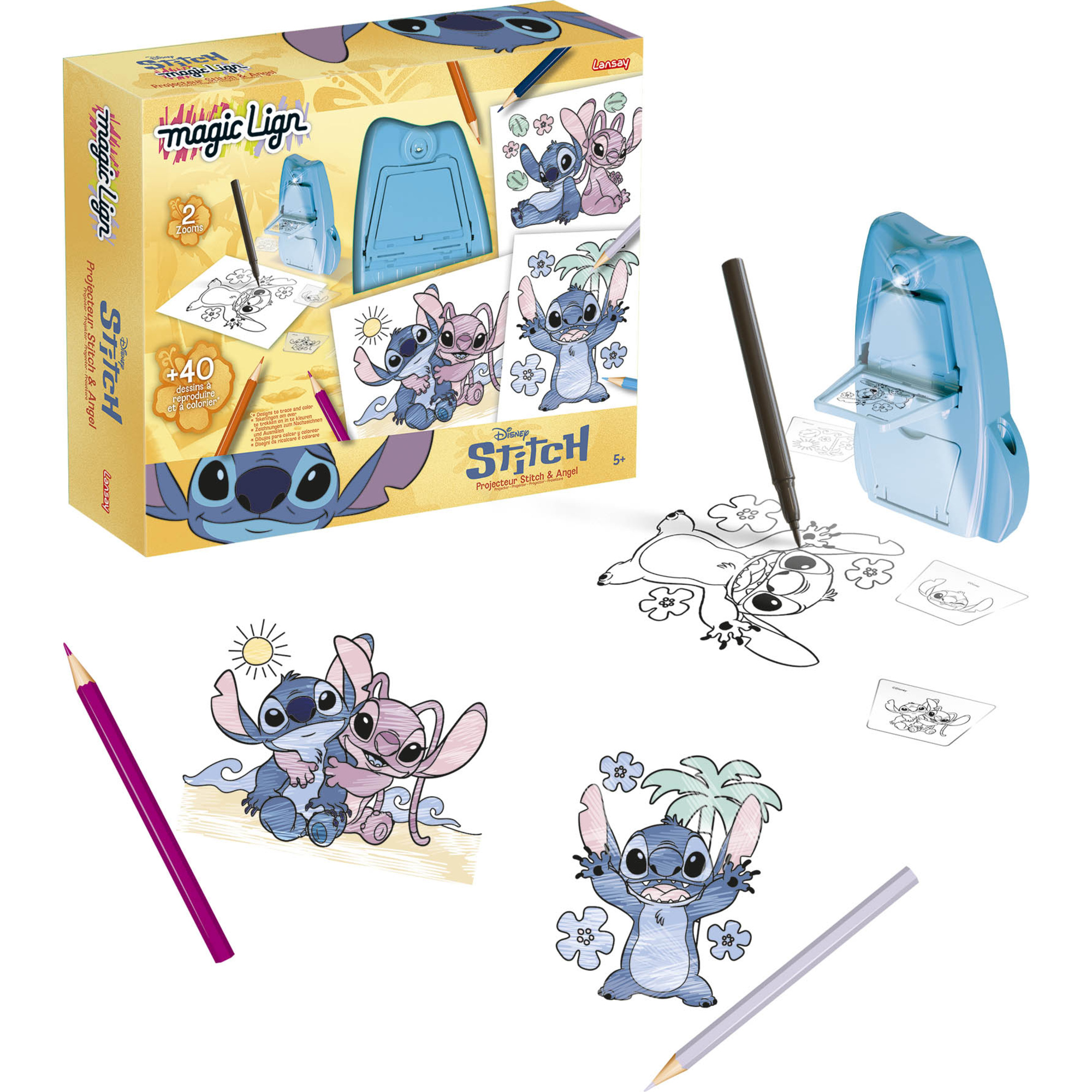 Proiettore per disegnare stitch e angel magic lign - Disney Stitch