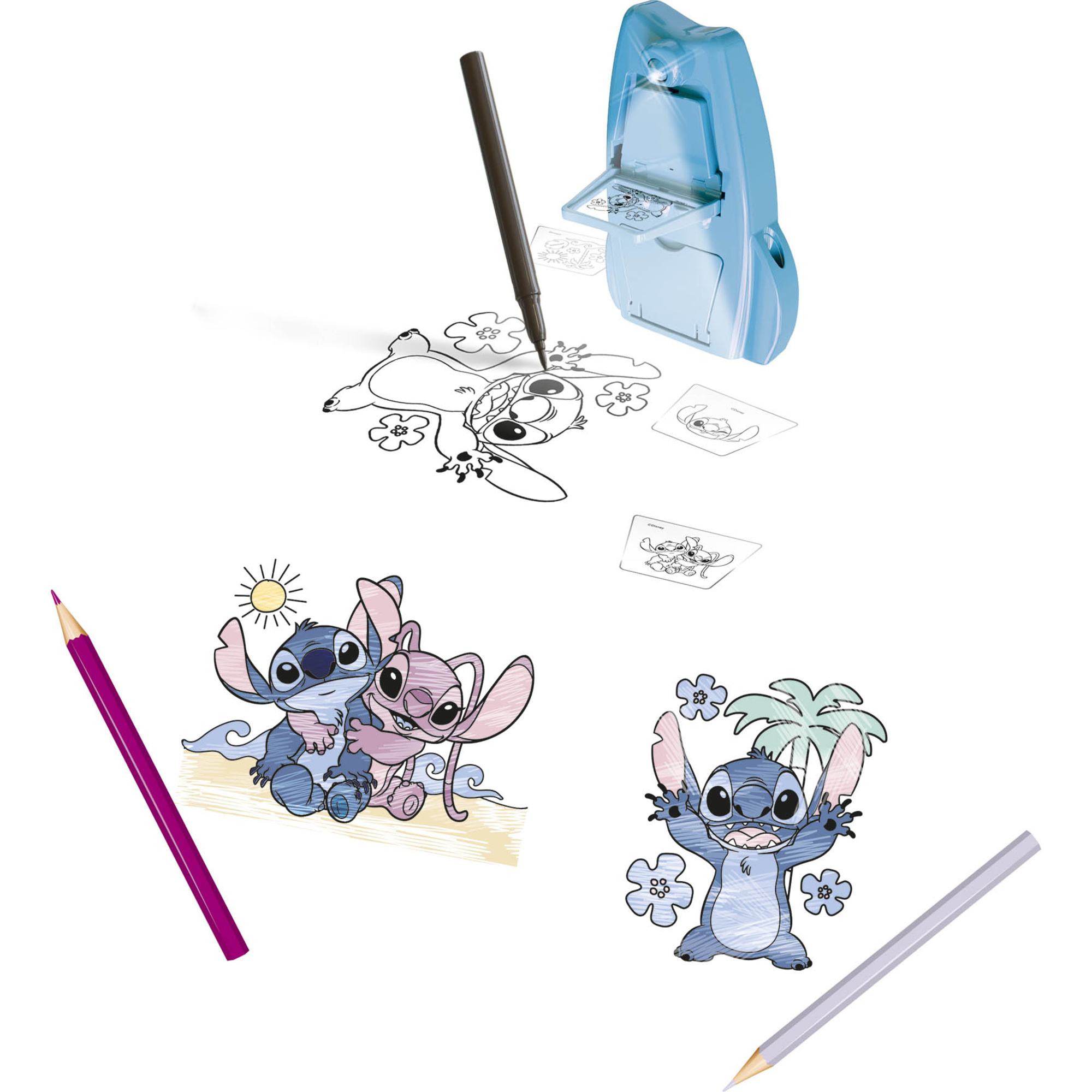 Proiettore per disegnare stitch e angel magic lign - Disney Stitch