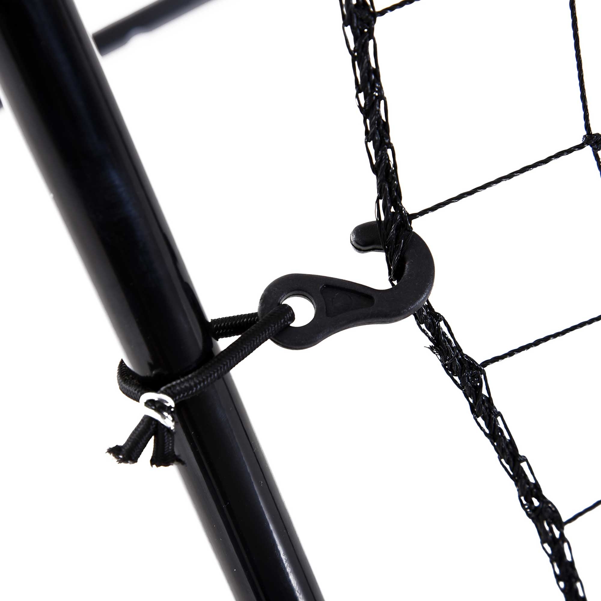 Rebounder per calcio e baseball pieghevole con zona di precisione, in pe e metallo, 123x90x174 cm, nero - 