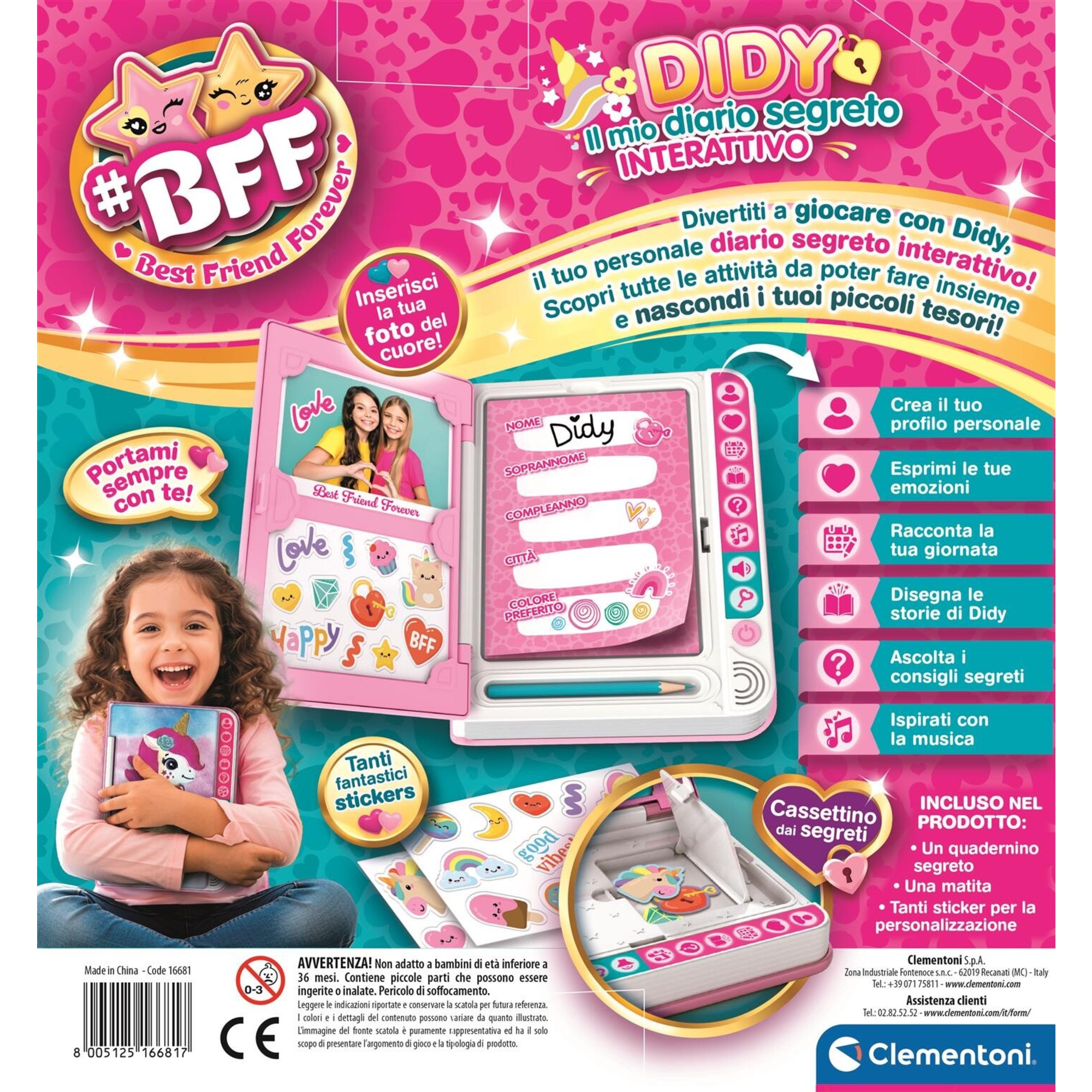 Clementoni bff - didy il mio diario segreto interattivo - CLEMENTONI