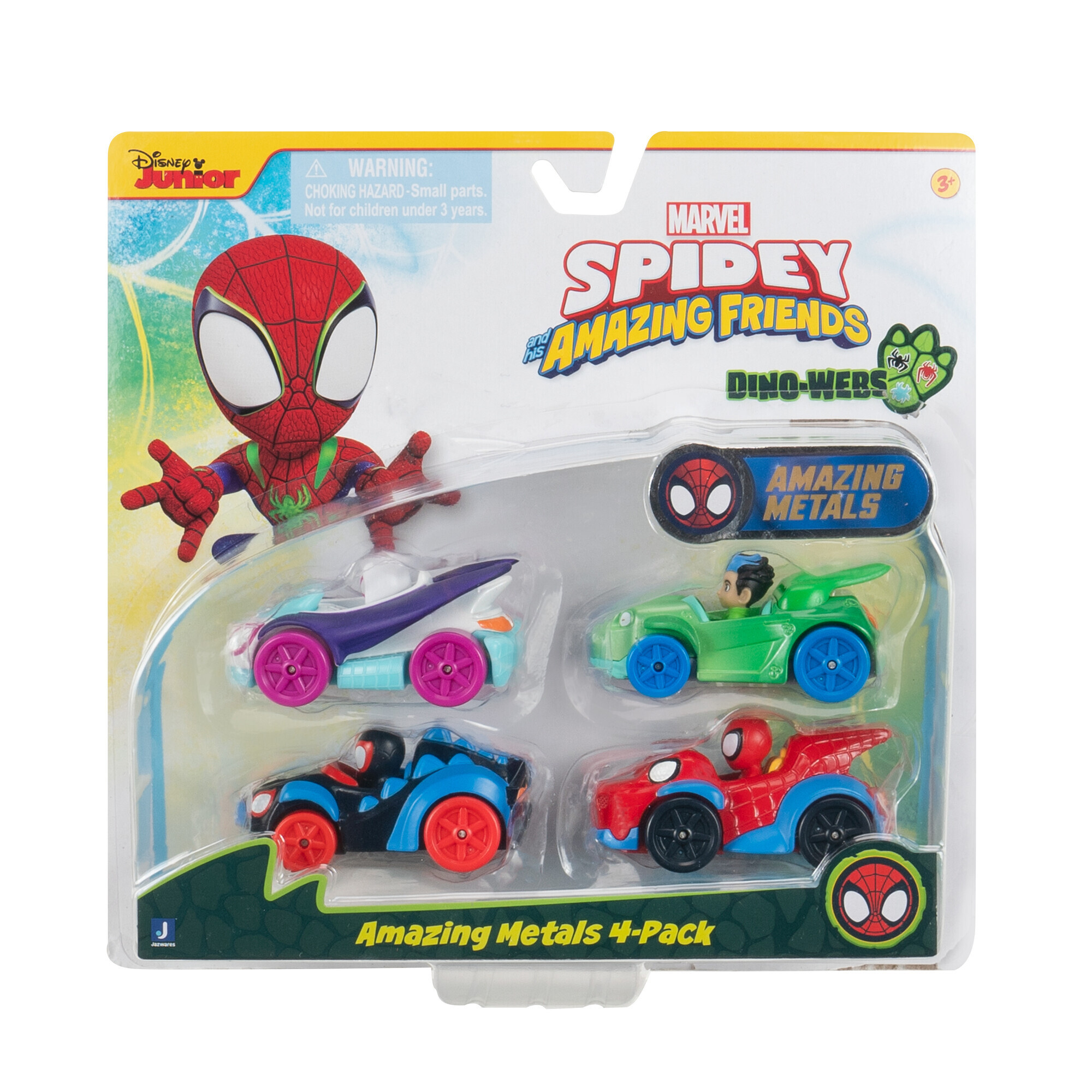 Confezione 4 veicoli dino die-cast metal spidey – marvel - SPIDEY, MARVEL