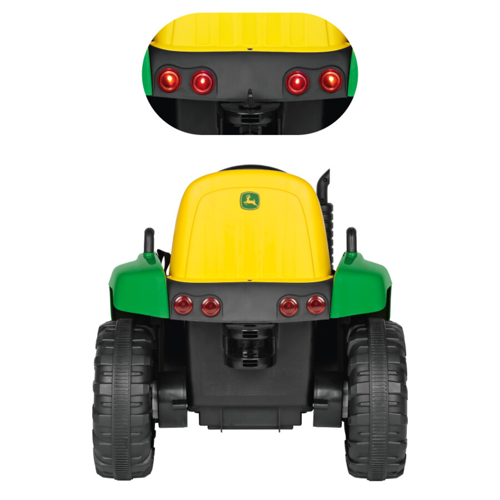 John deere farm power trattore elettrico 12v con rimorchio e radiocomando - Peg Perego