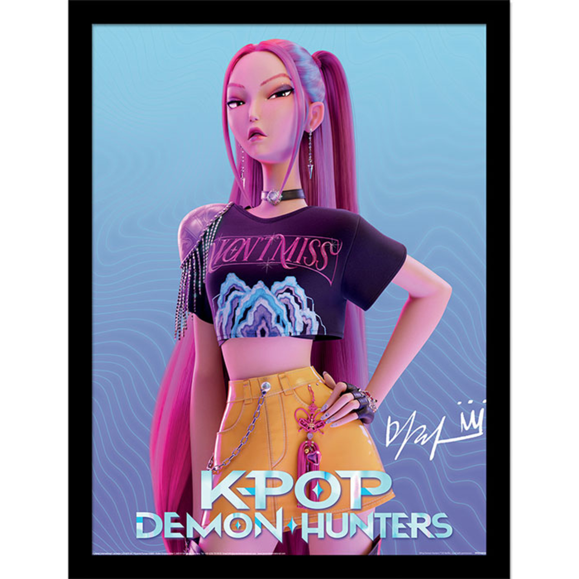 Quadro kpop demon hunters mira – stampa originale - K-POP DEMON HUNTERS