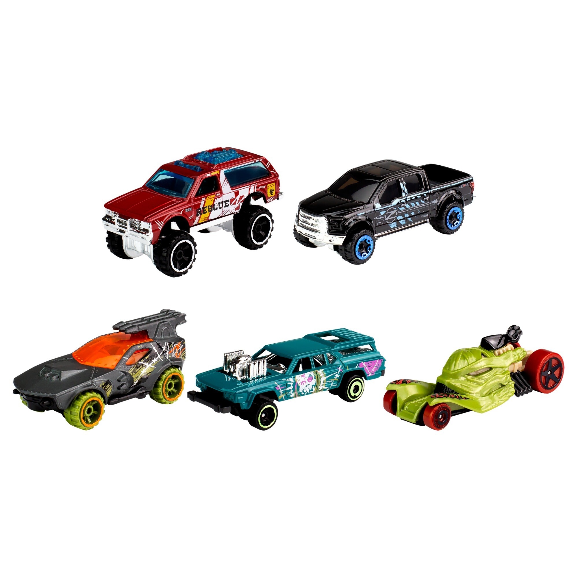 Hot wheels- confezione da 5 macchinine in scala 1:64, veicoli assortiti, 3+anni - Hot Wheels