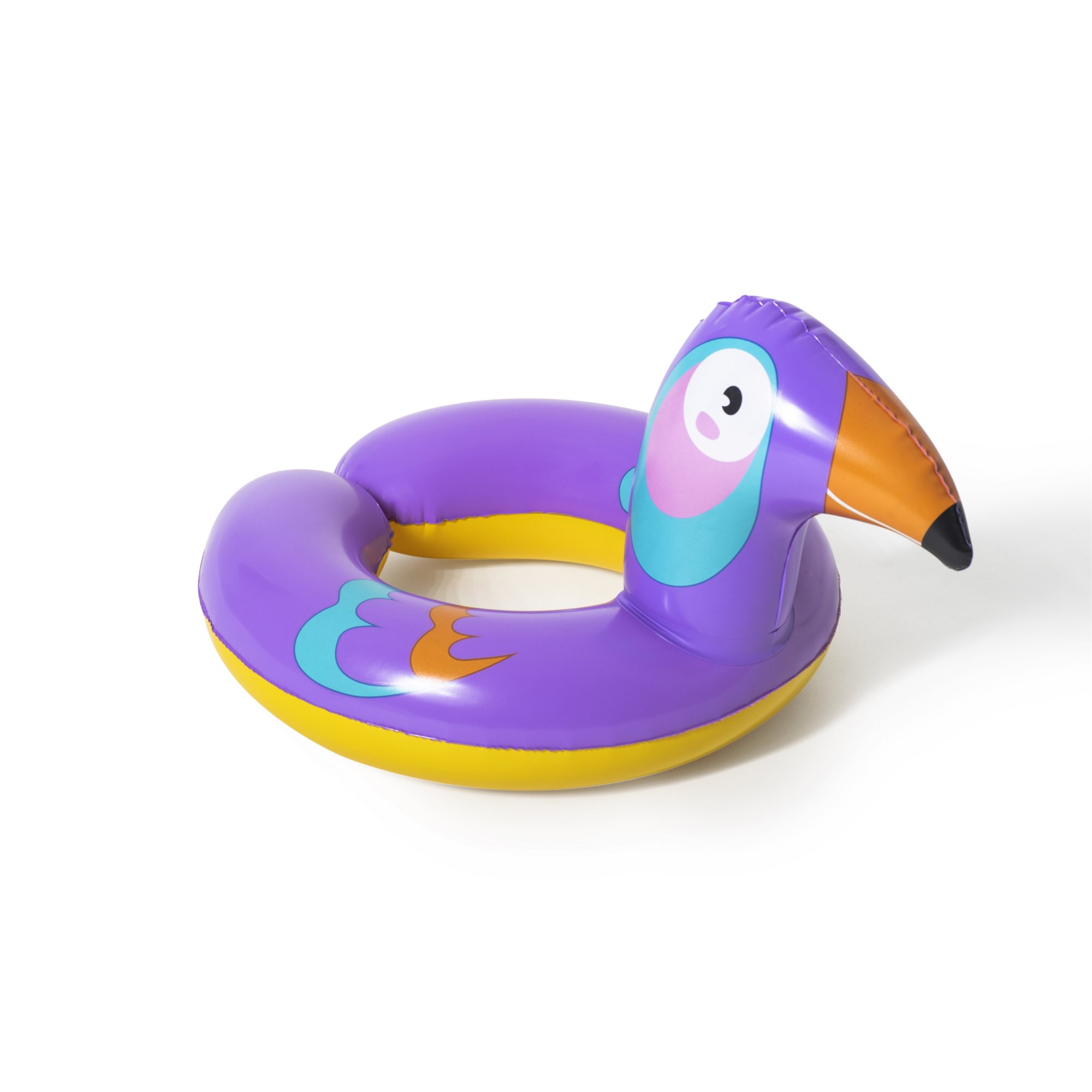 Salvagente con testa animali buffi safari, 3-6 anni, 3 personaggi assortiti: zebra (cm. 57x51), tucano (cm. 57x51), scimmia (cm. 45x51) - Bestway