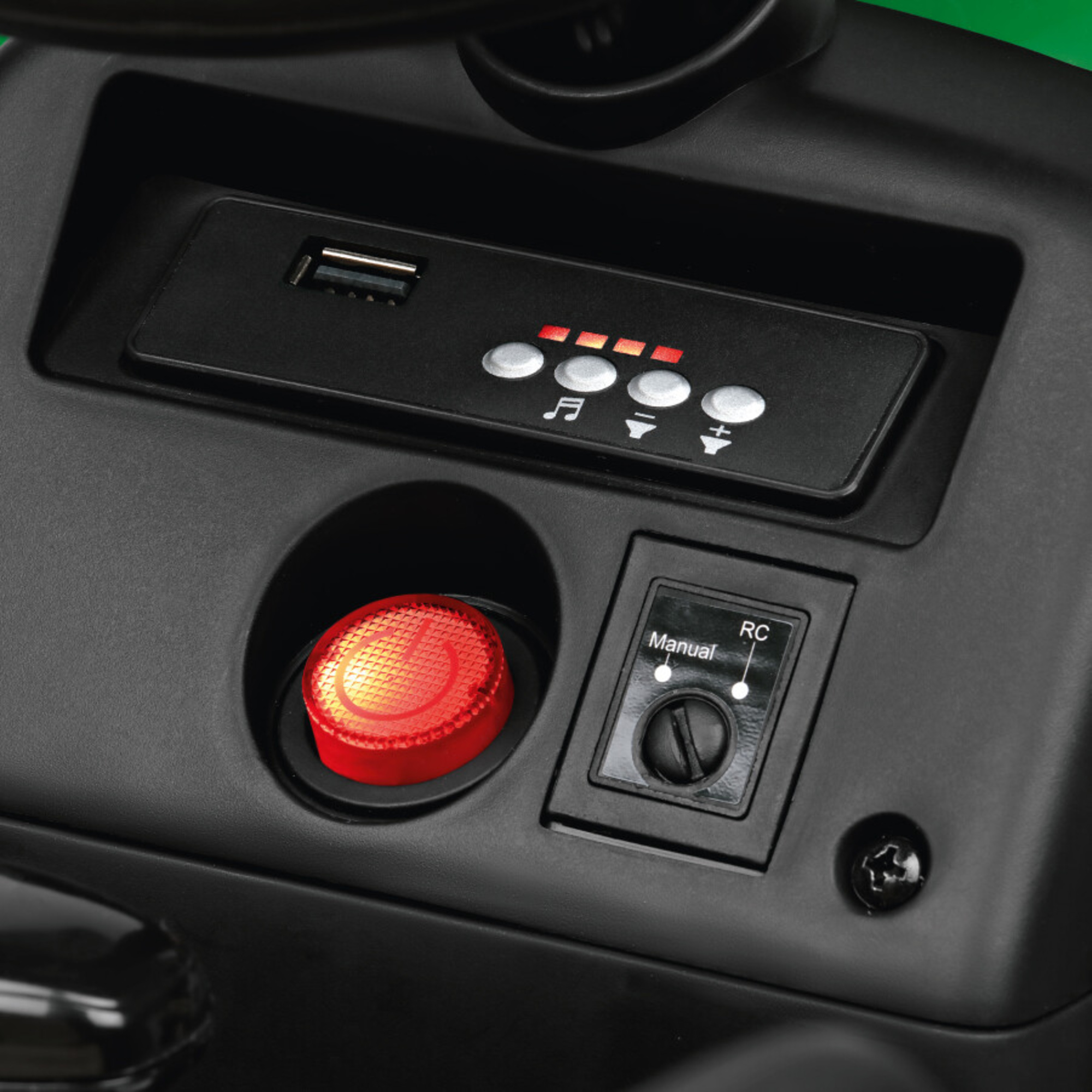 John deere farm power trattore elettrico 12v con rimorchio e radiocomando - Peg Perego