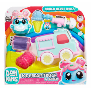 Dohkins ice cream truck & baker - l'impasto non si asciuga mai, senza glutine, per collezionisti e bambini - età 3 anni+ - DOHKINS