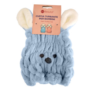 Cuffia turbante bambini – microfibra leggera e assorbente, assortita in 2 colori - IBS