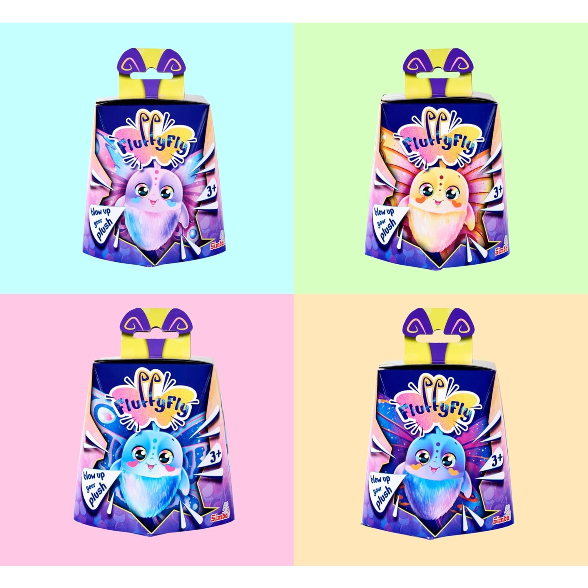 Simba fluffyfly – peluche magico 12 cm con ali 30 cm, assortita in 4 modelli - FLUFFY FLY