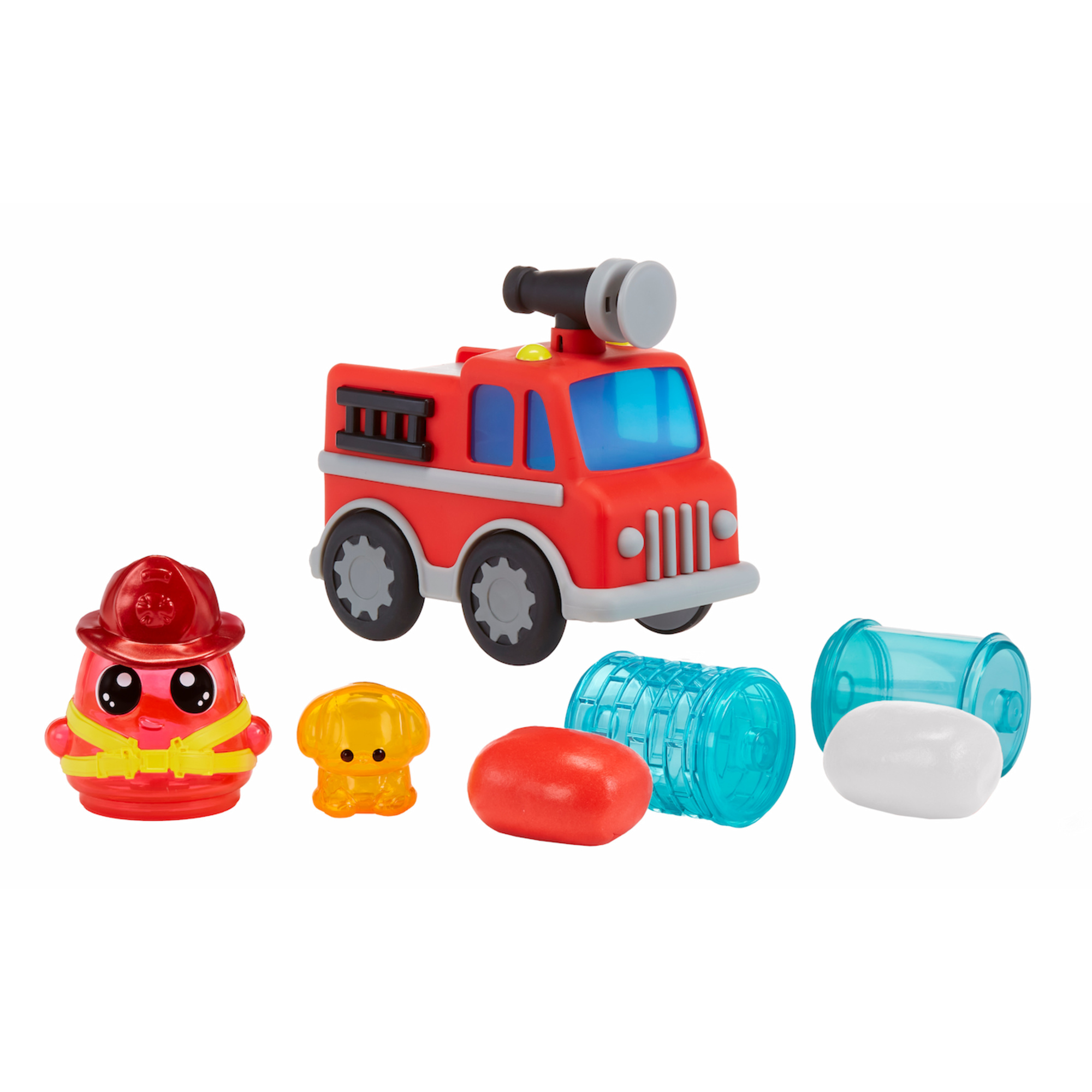 Dohkins fire truck & firefighter - l'impasto non si asciuga mai, senza glutine, per collezionisti e bambini - età 3 anni+ - DOHKINS