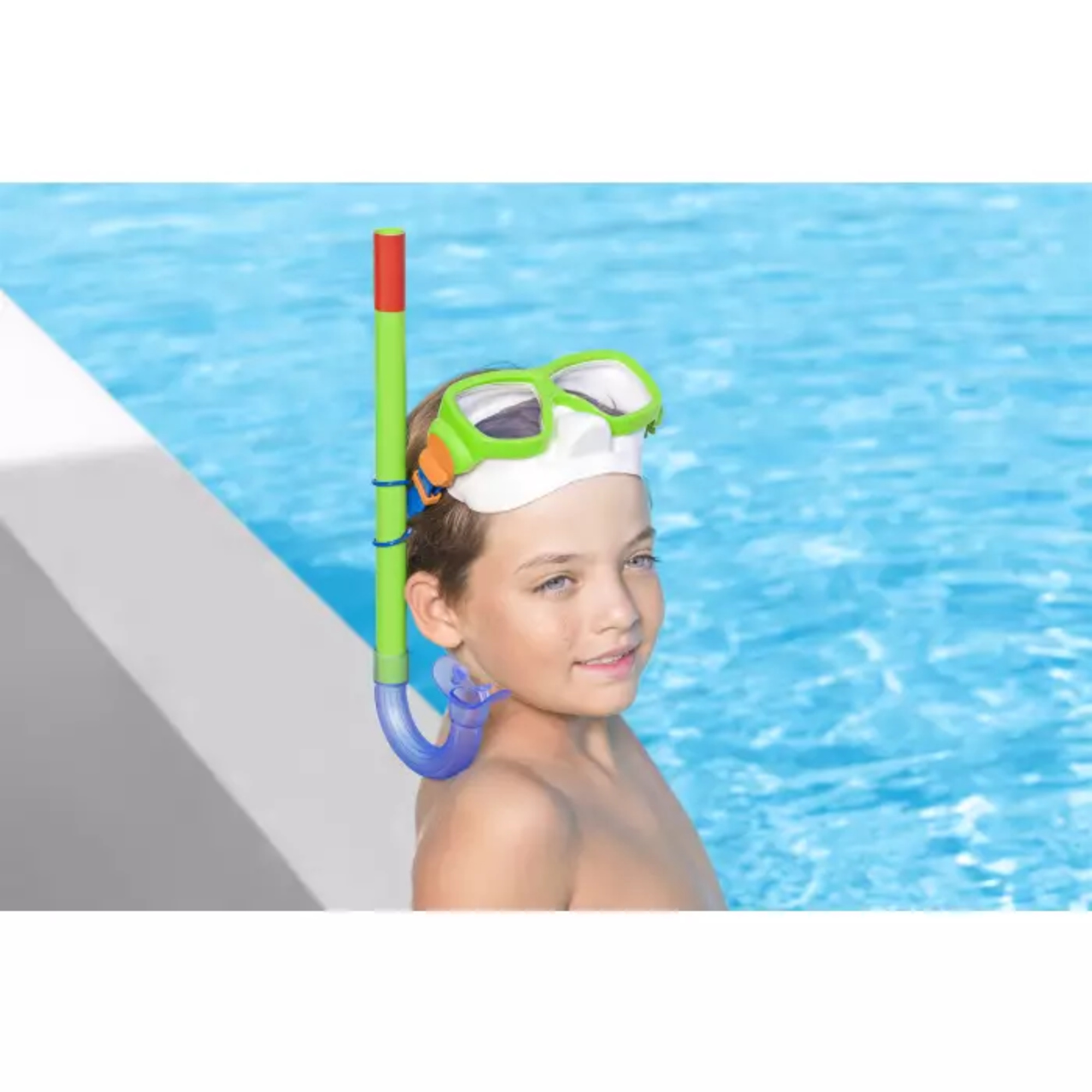Set  snorkeling freestyle, 7-14 anni, 2 colori assortiti, protezione uv, lenti in policarbonato - Bestway