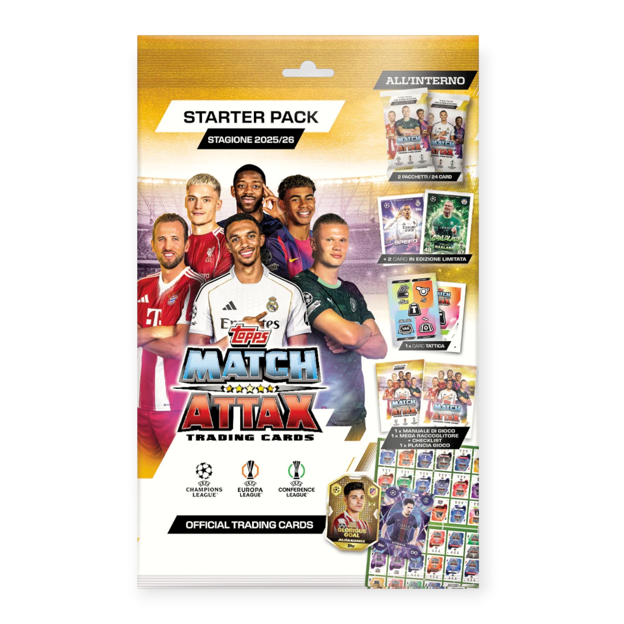 Match attax 2025/26 starter pack – carte collezionabili - 