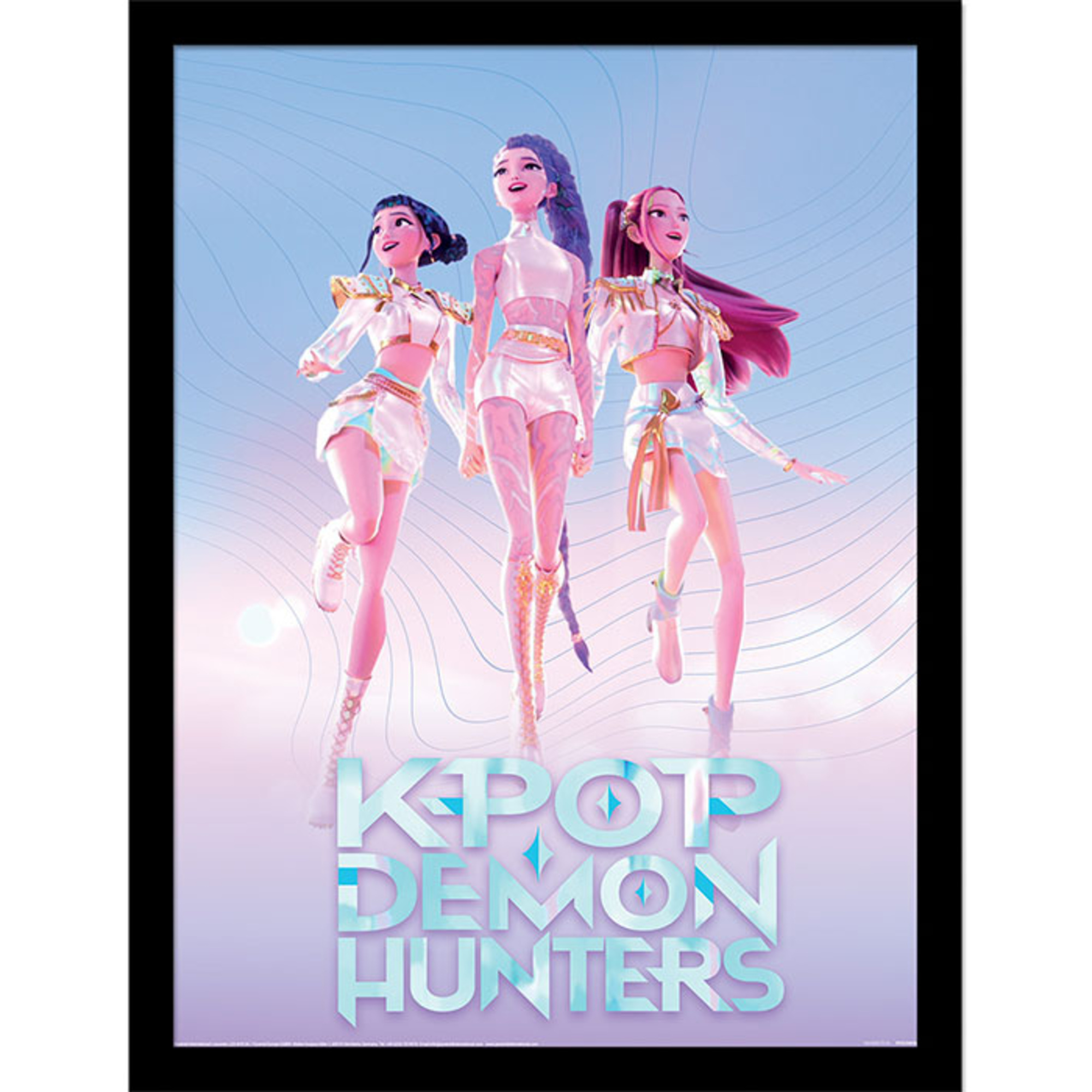 Quadro kpop demon hunters trio – poster fandom - K-POP DEMON HUNTERS