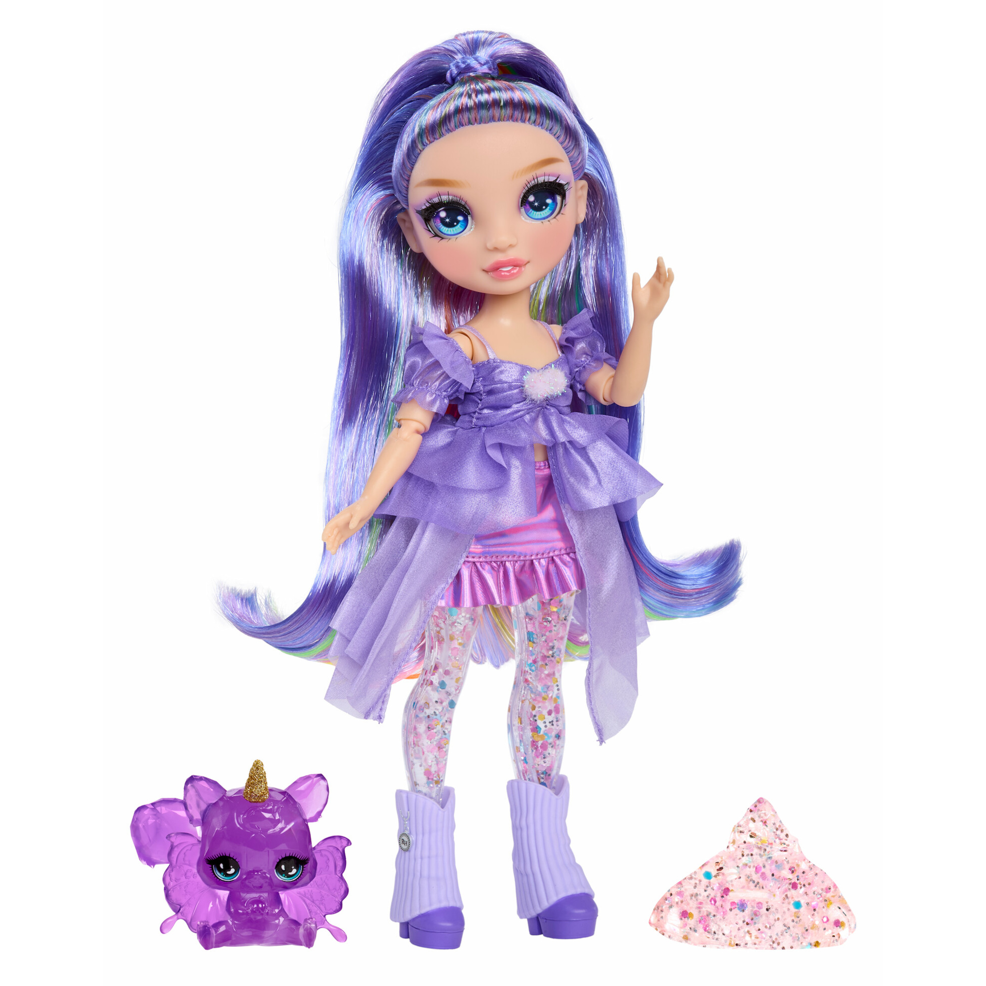 Violet 28 cm con slime kit e pet scoiattolo – rainbow high - Rainbow High