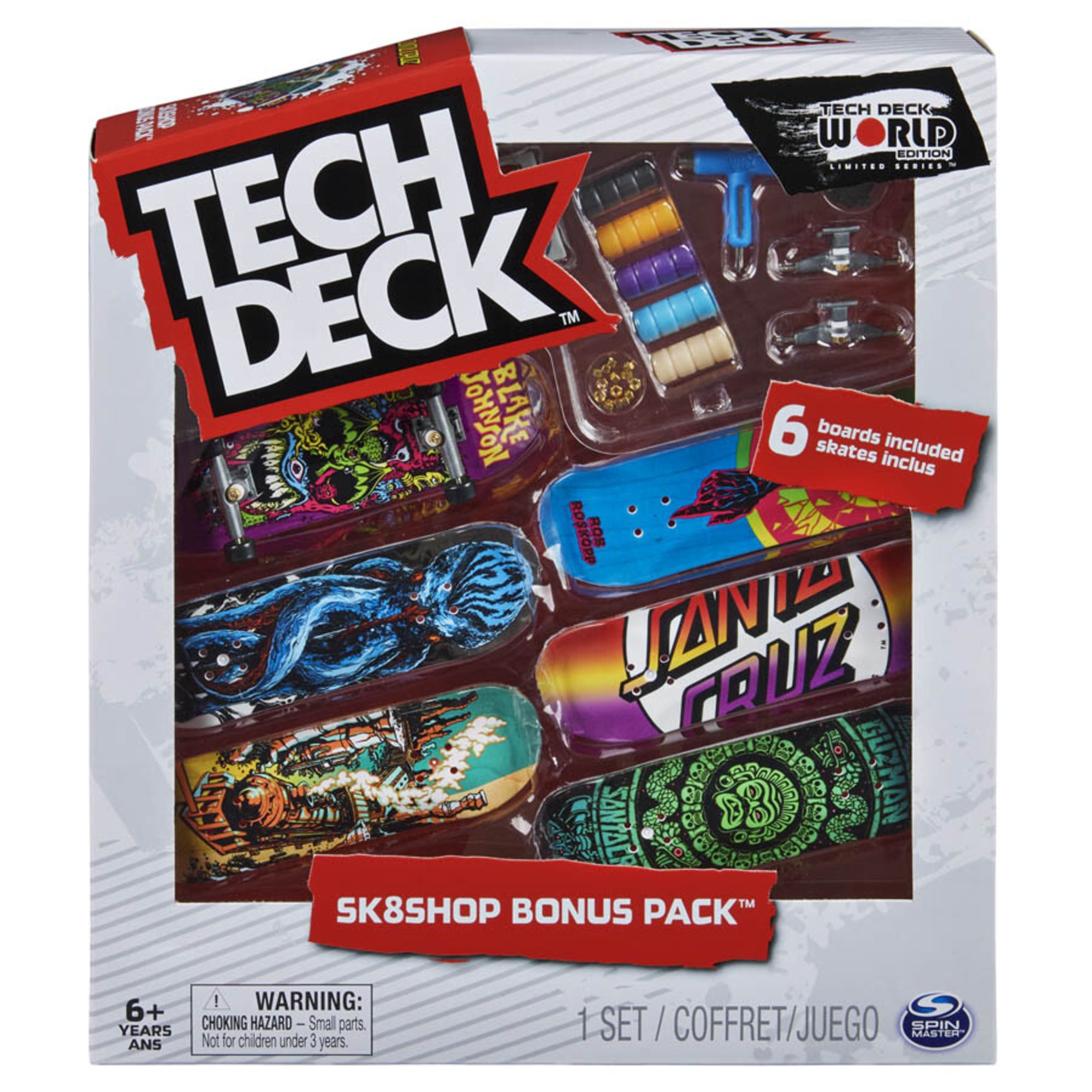 Tech deck confezione premium da 6 mini skate, assortiti e originali - TECH DECK