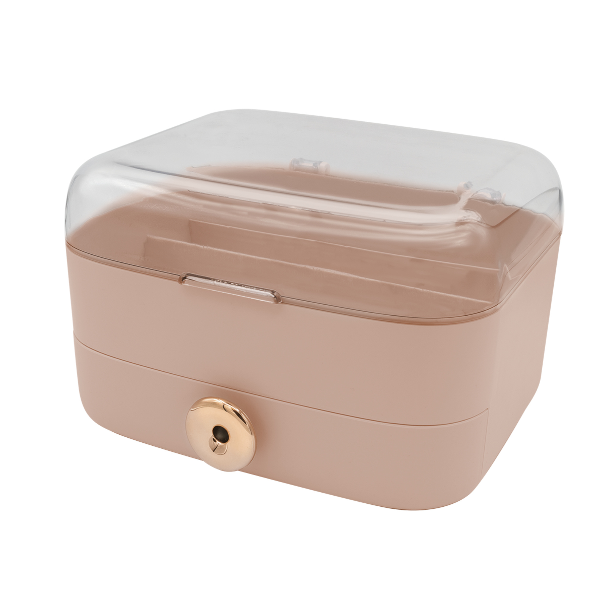 Organizer portatrucchi 4+1 scomparti – cassetto frontale e coperchio trasparente - IBS