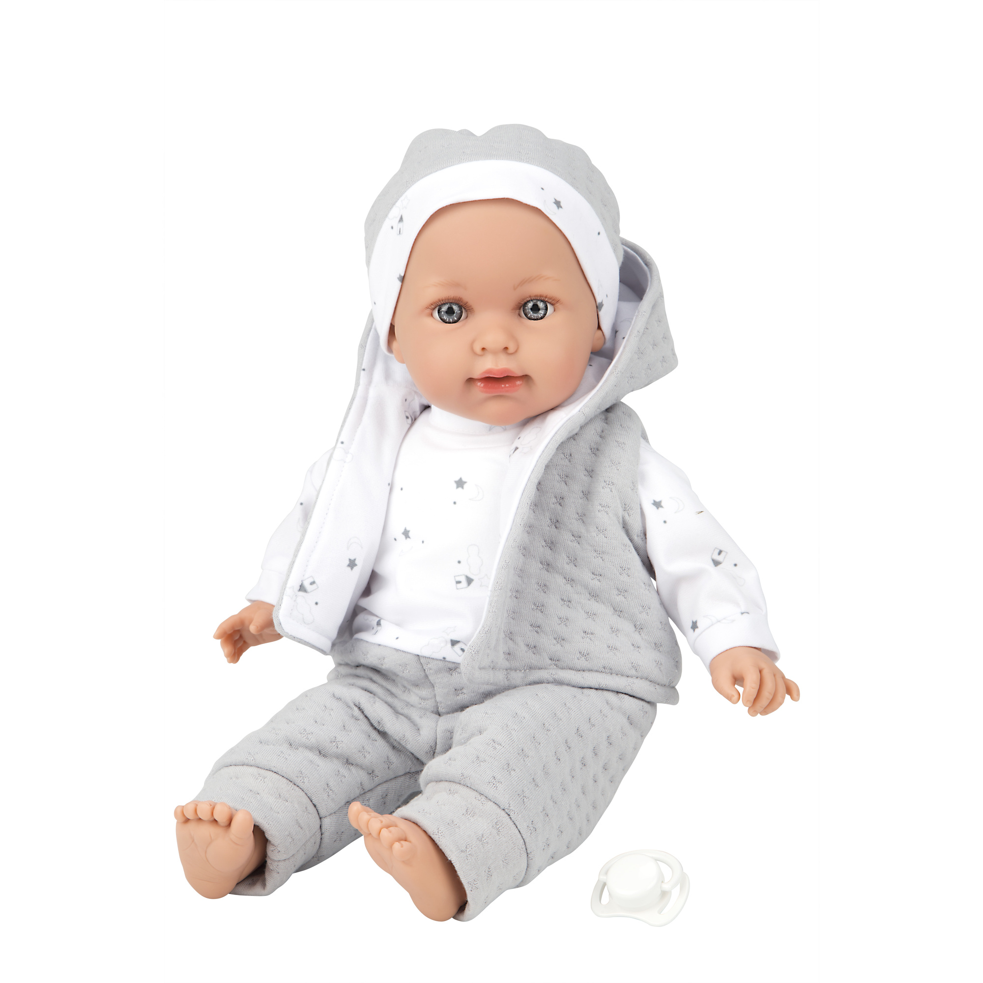 Bambola realistica charlie - grigio - 42 cm - LOVE BEBÈ