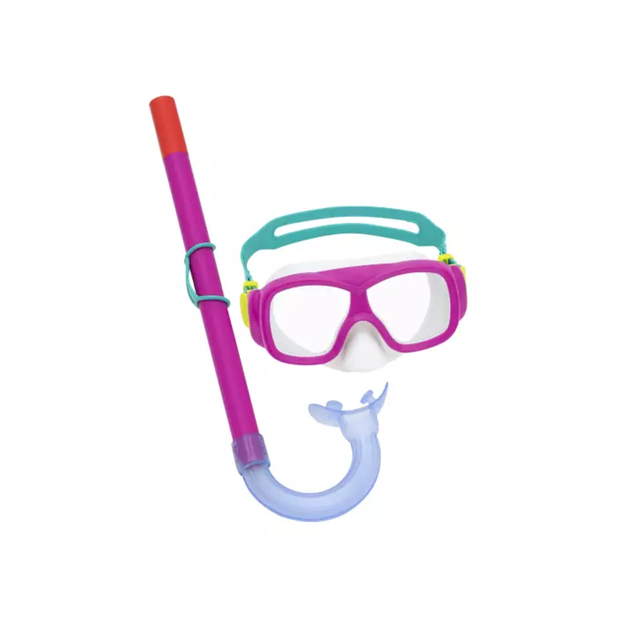 Set  snorkeling freestyle, 7-14 anni, 2 colori assortiti, protezione uv, lenti in policarbonato - Bestway