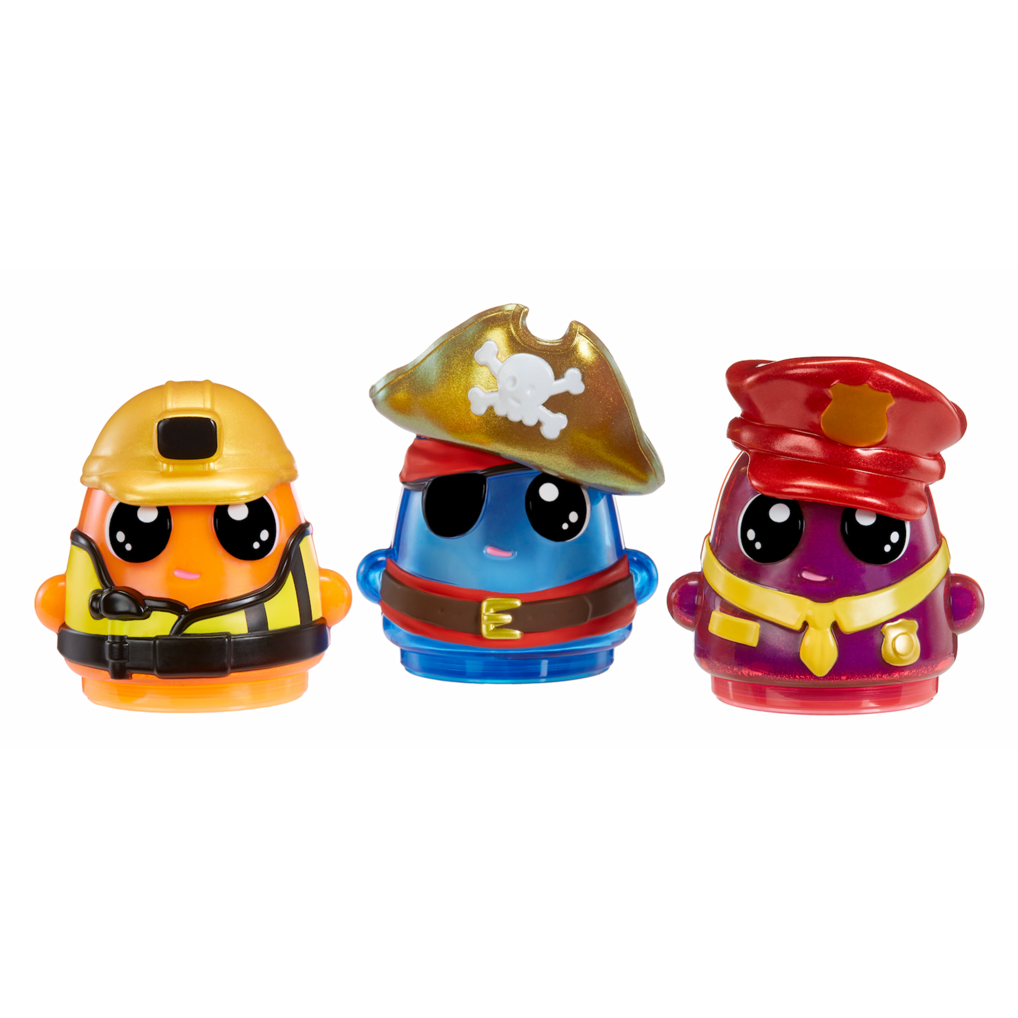 Dohkins hero pack characters (builder, pirate, fire chief) - l'impasto non si asciuga mai, senza glutine, per collezionisti e bambini. età 3+ - DOHKINS