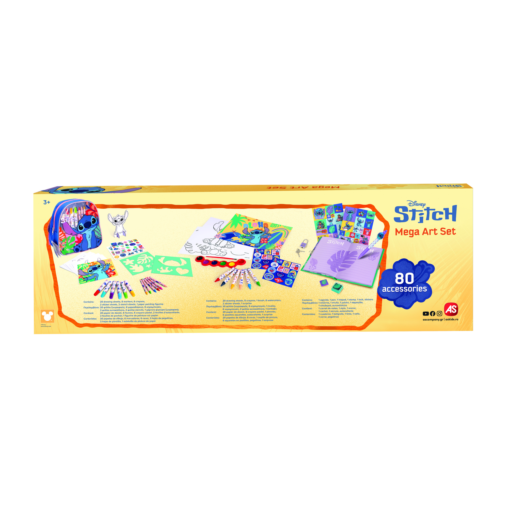 Set creativo mega art set 80 pezzi stitch disney - Disney Stitch