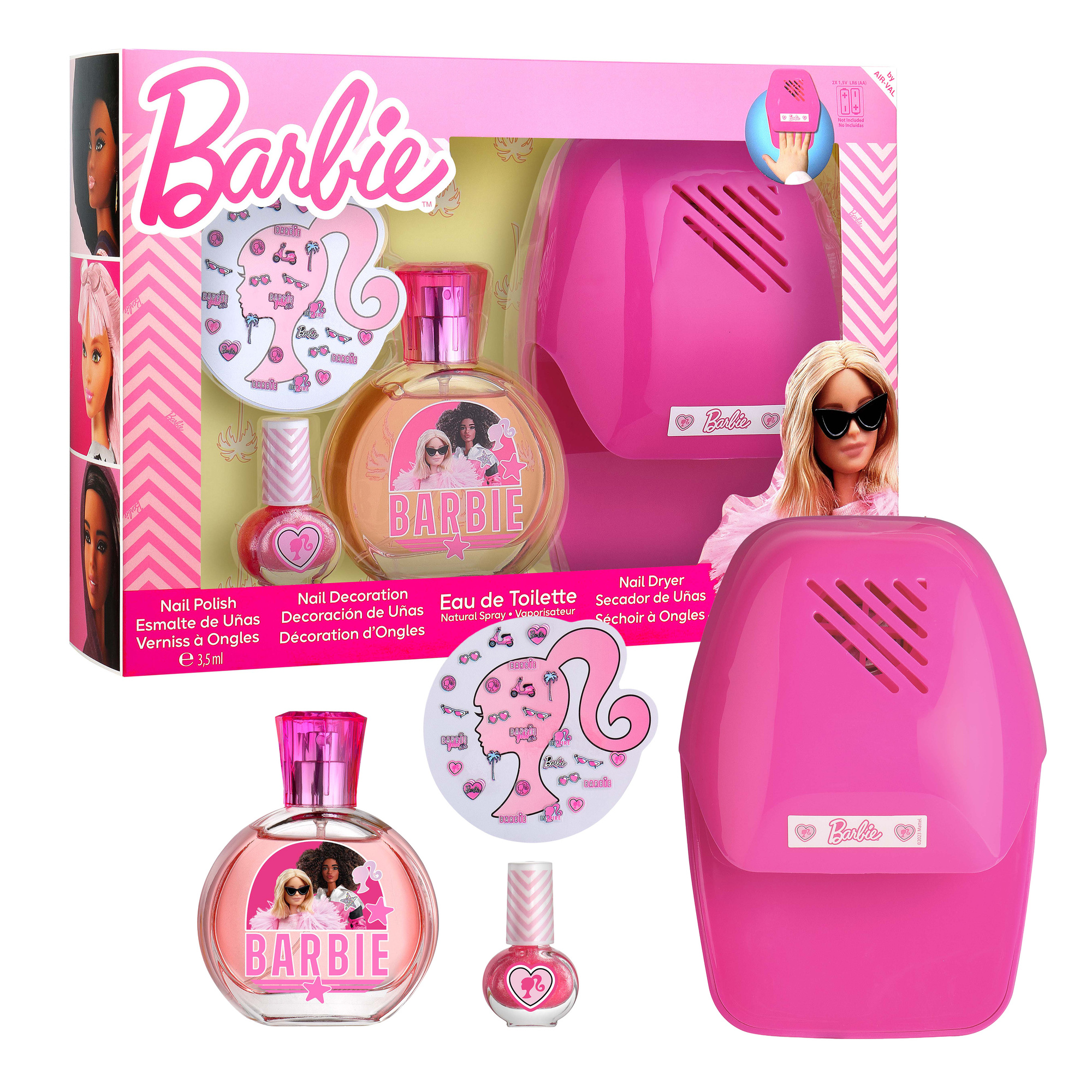 Barbie gift set edt 50ml + manicure kit – profumo e unghie perfette per bambini - Barbie