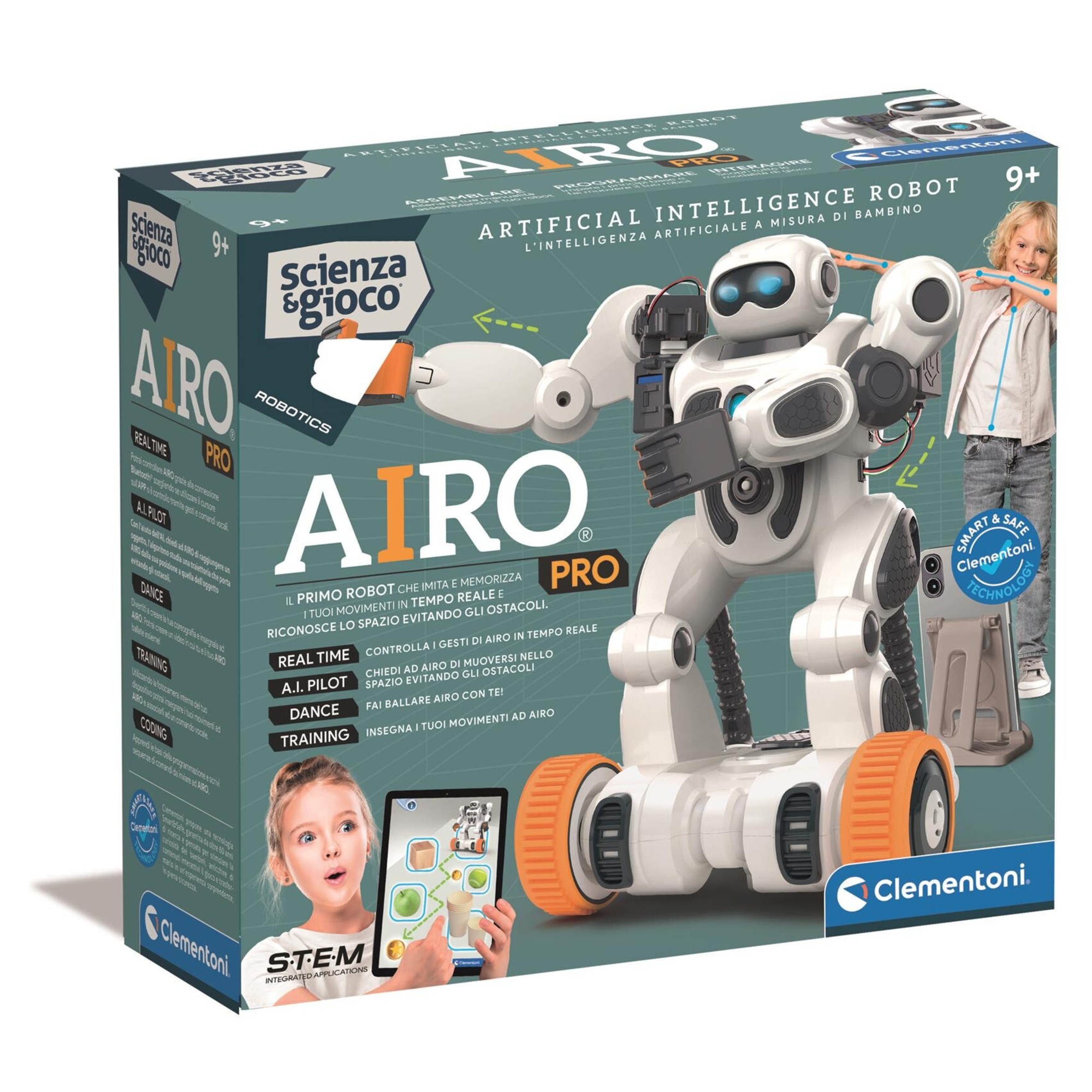 Clementoni - airo pro - artificial intelligence robot - 19449 - CLEMENTONI