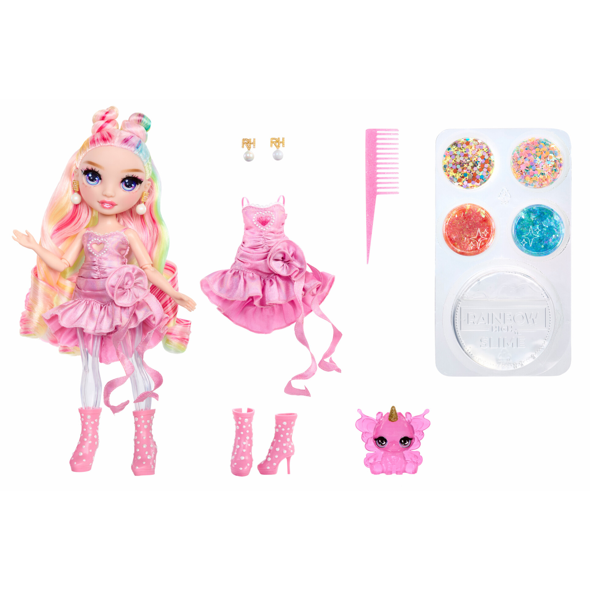 Bella 28 cm con slime kit e pet llama – rainbow high - Rainbow High