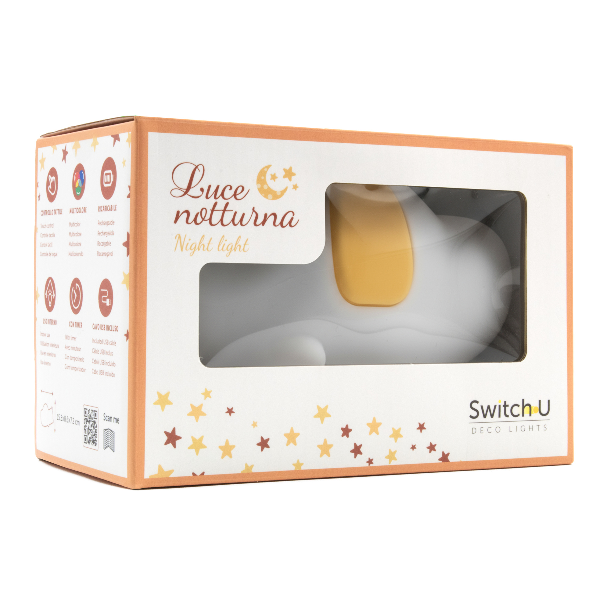 Lampada led notturna  assortita in diversi modelli cane/stella/pulcino/unicorno – 7 colori, timer, usb - IBS