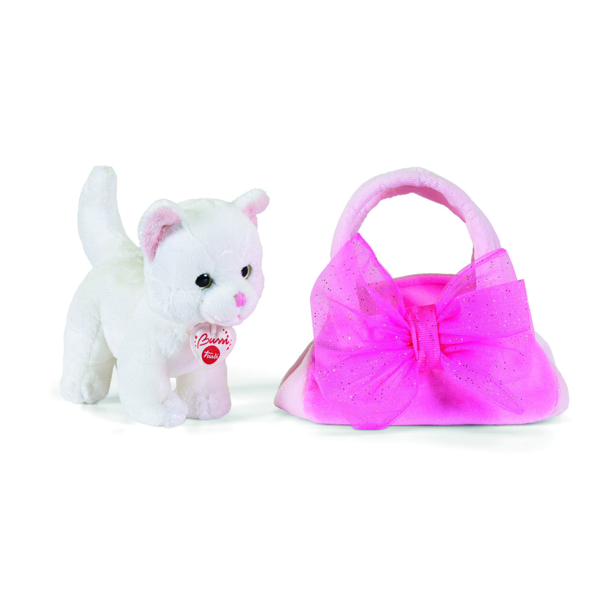 Peluche gatto in borsa con fiocco - Trudi