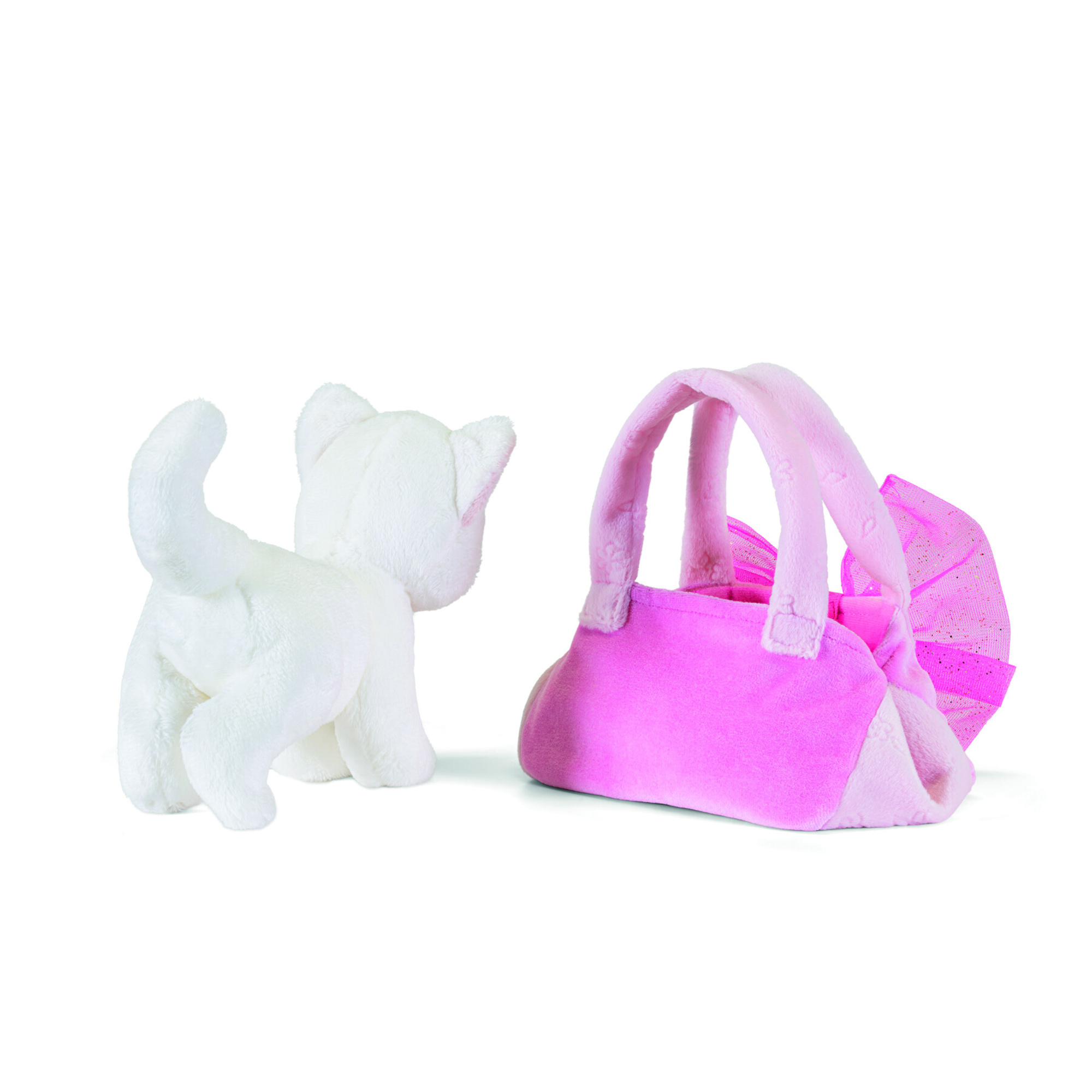 Peluche gatto in borsa con fiocco - Trudi