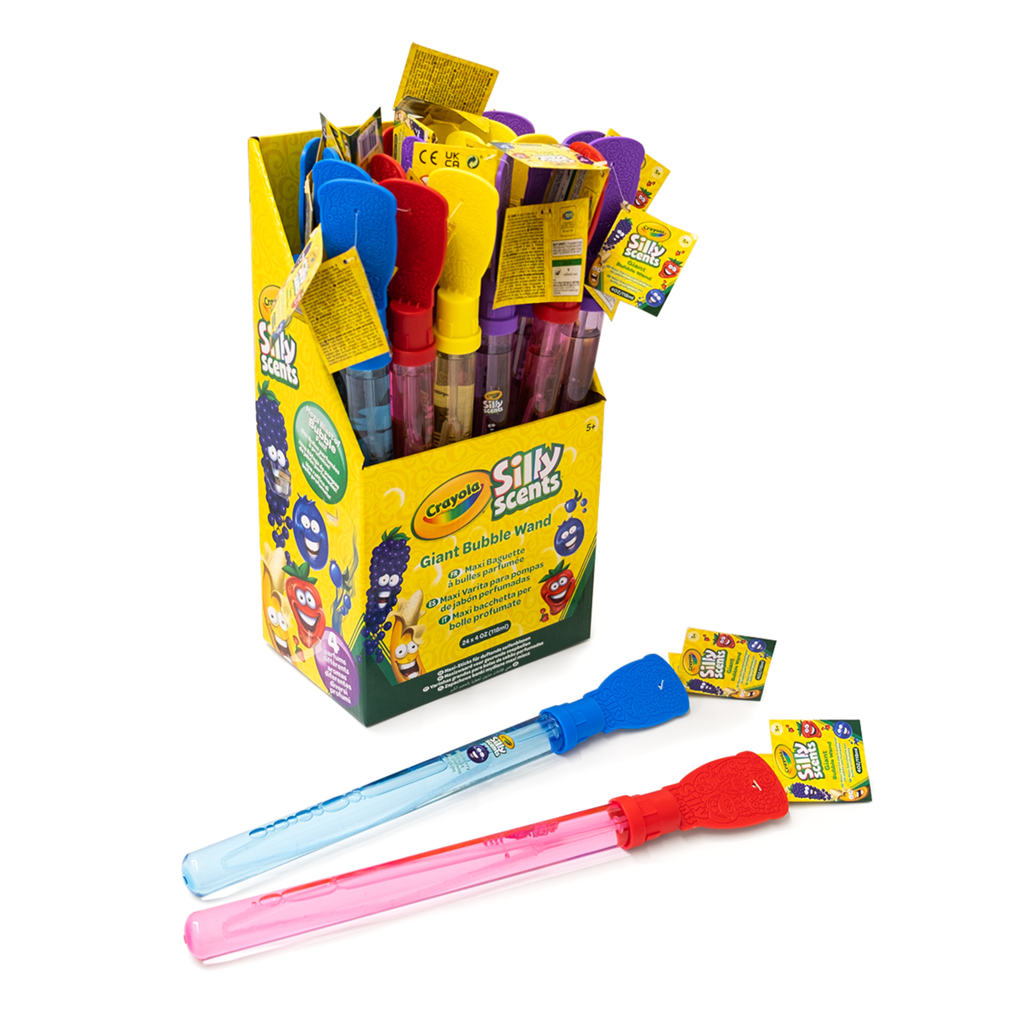 Bolle di sapone profumate in 4 profumazioni e colori assortiti - crayola silly scents - CRAYOLA