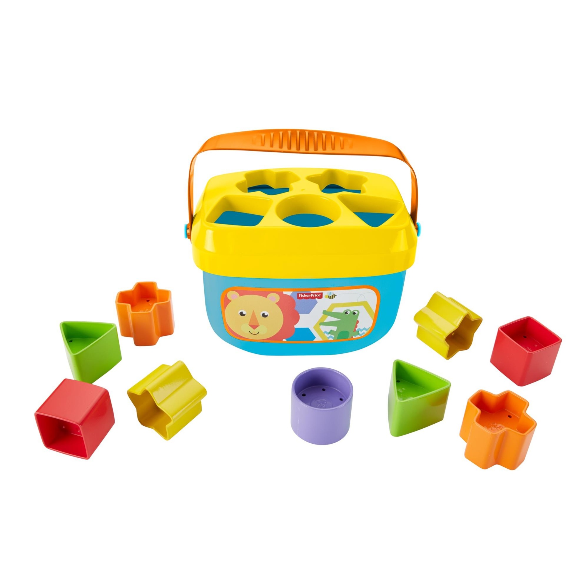 Fisher-price, secchiello con formine, 10 blocchi colorati, per bambini dai 6 mesi in su - FISHER PRICE