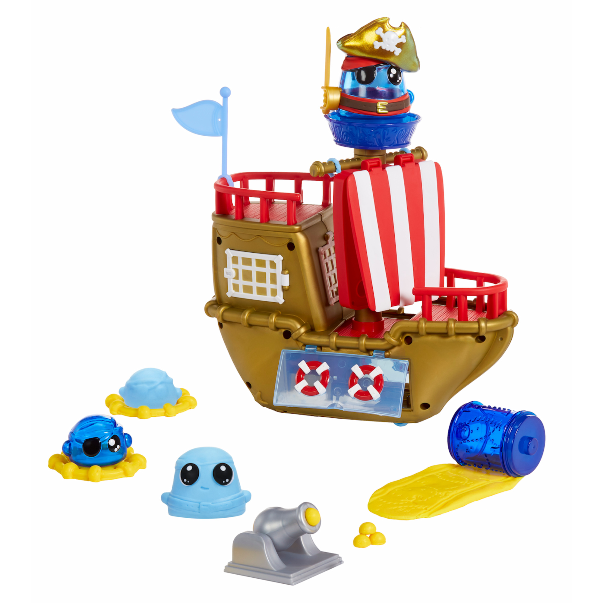 Dohkins pirate ship playset & pirate - l'impasto non si asciuga mai, senza glutine, per collezionisti e bambini - età 3 anni+ - DOHKINS