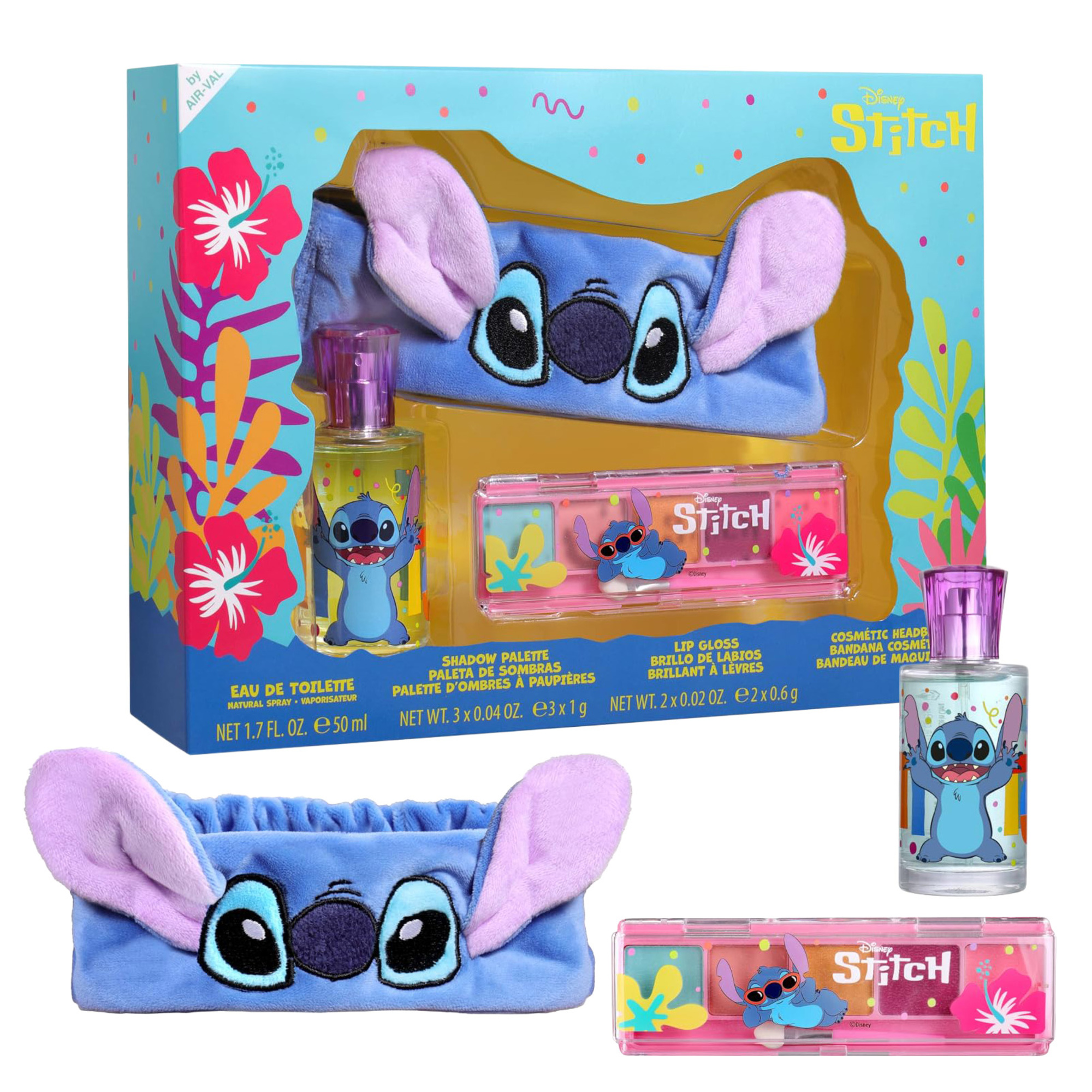 Stitch gift set – edt 50 ml + palette make-up + fascia viso per bambini - Disney Stitch