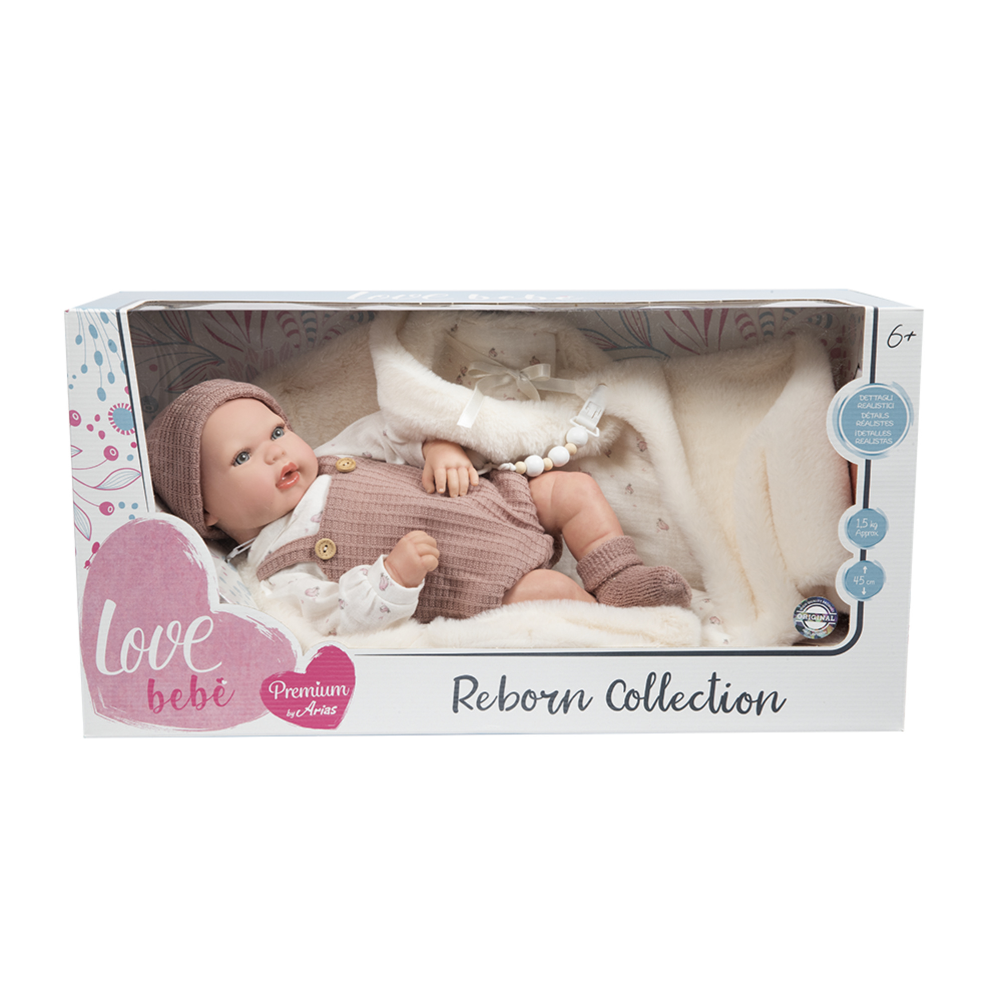 Bambola reborn rosa 45 cm  - love bebé - LOVE BEBÈ