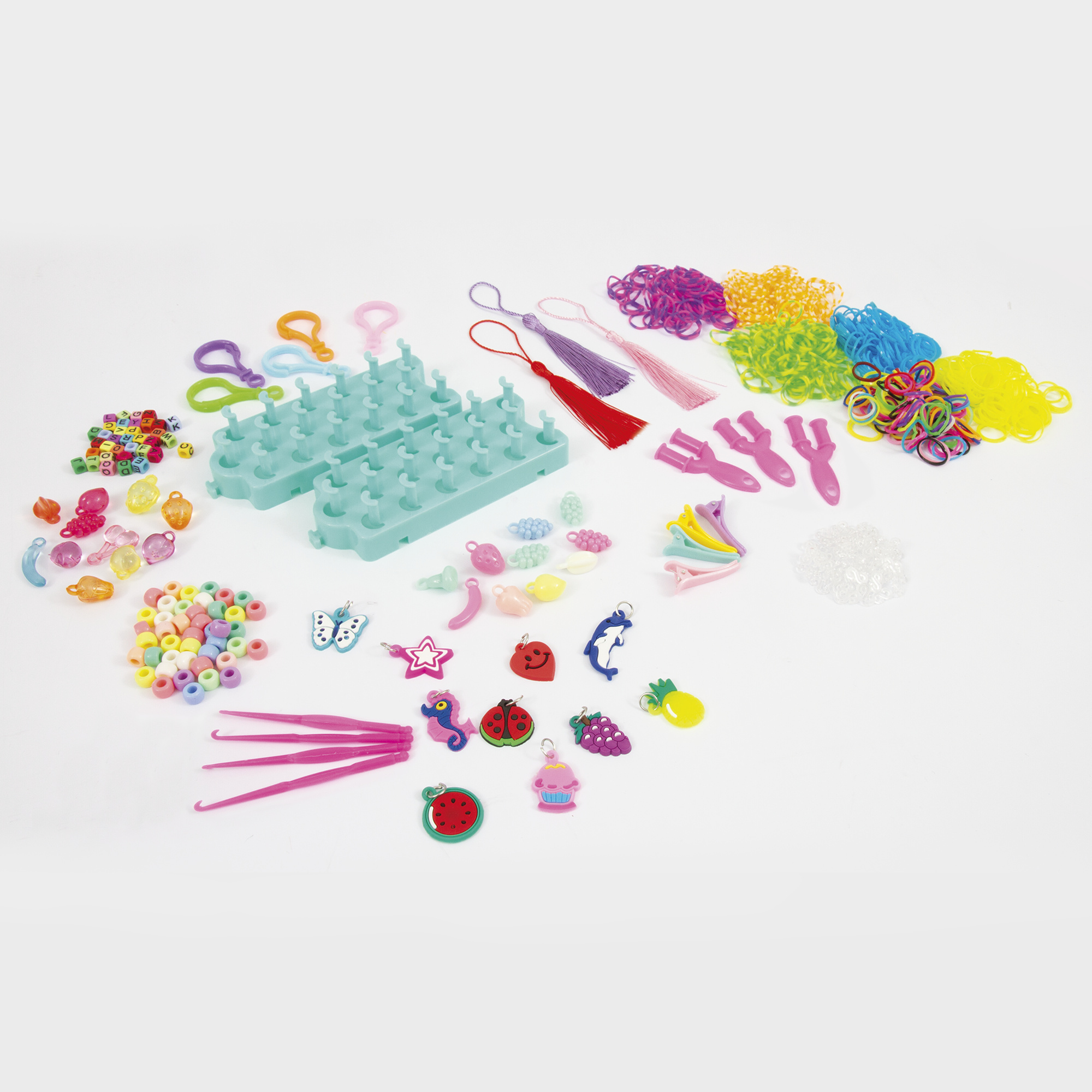 Maxi loom kit braccialetti con 8000 elastici – cofanetto accessoriato portatile - CREA MANIA