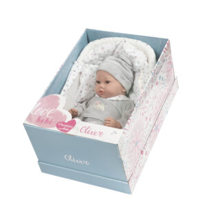 Bambola oliver con culla - 40 cm - LOVE BEBÈ