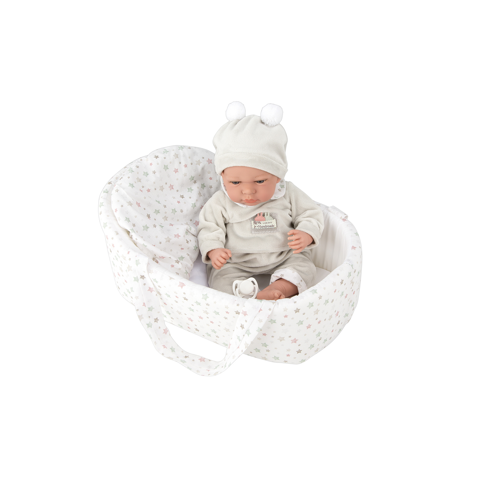 Bambola oliver con culla - 40 cm - LOVE BEBÈ