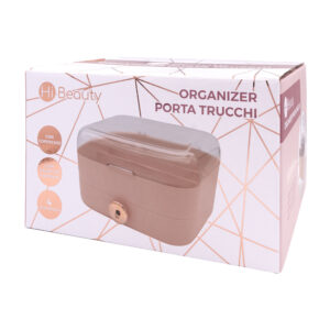 Organizer portatrucchi 4+1 scomparti – cassetto frontale e coperchio trasparente - IBS