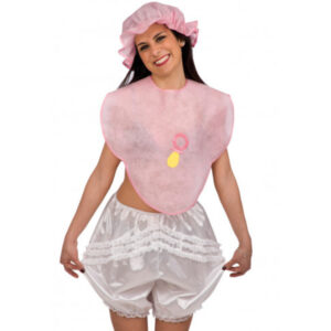 Set bebè rosa carnevale (bavaglino e cuffia) - CARNIVAL TOYS