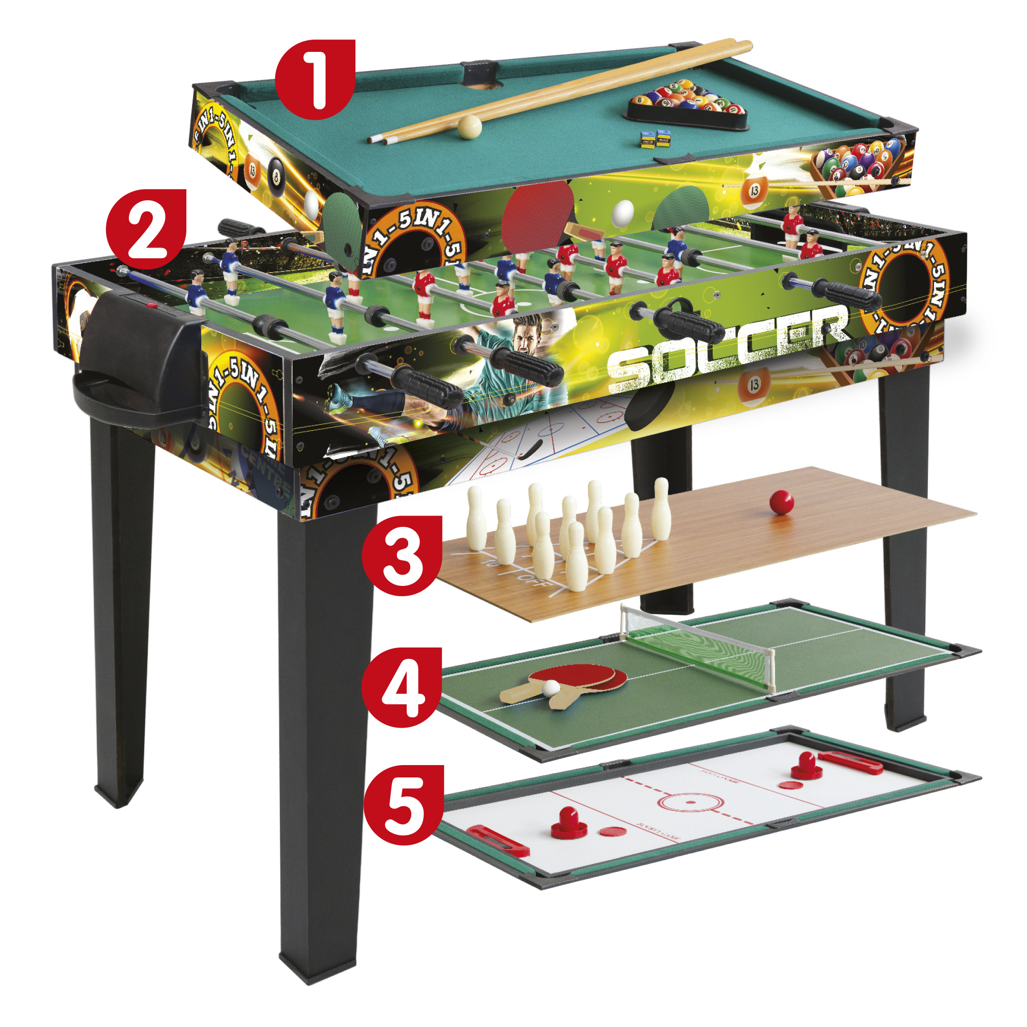 Tavolo multigioco 5 in 1 - SUN&SPORT