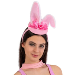 Cerchietto coniglietto rosa modellabile con fiocco - CARNIVAL TOYS