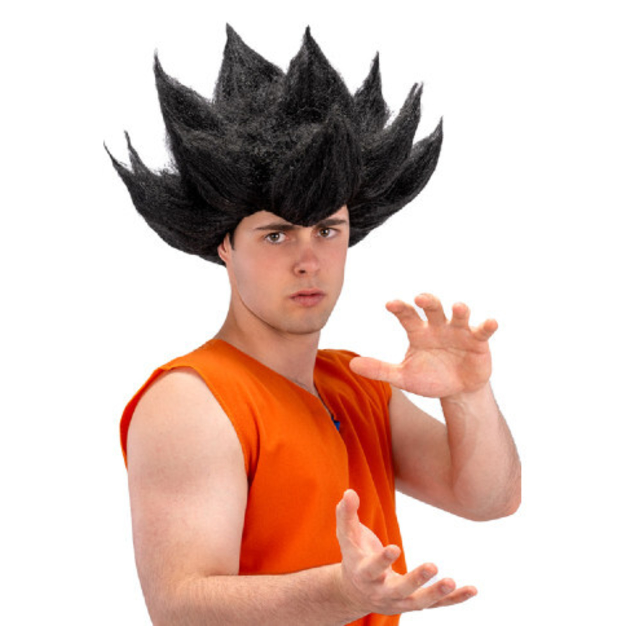 Parrucca manga nera adulto in scatola pvc - CARNIVAL TOYS