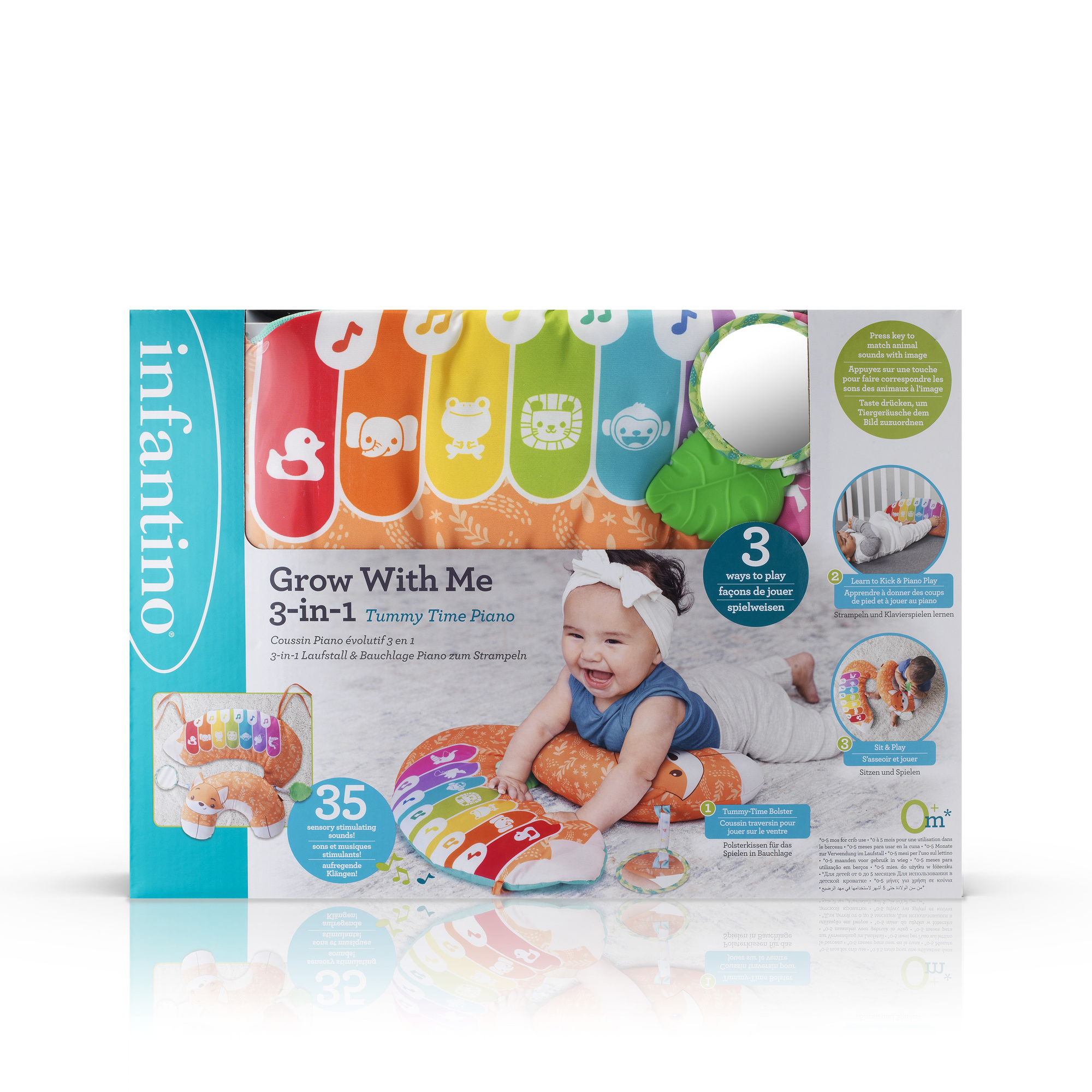 Tappetino grow with me 3 in1  attività neonato con pianoforte musicale 35 suoni - INFANTINO