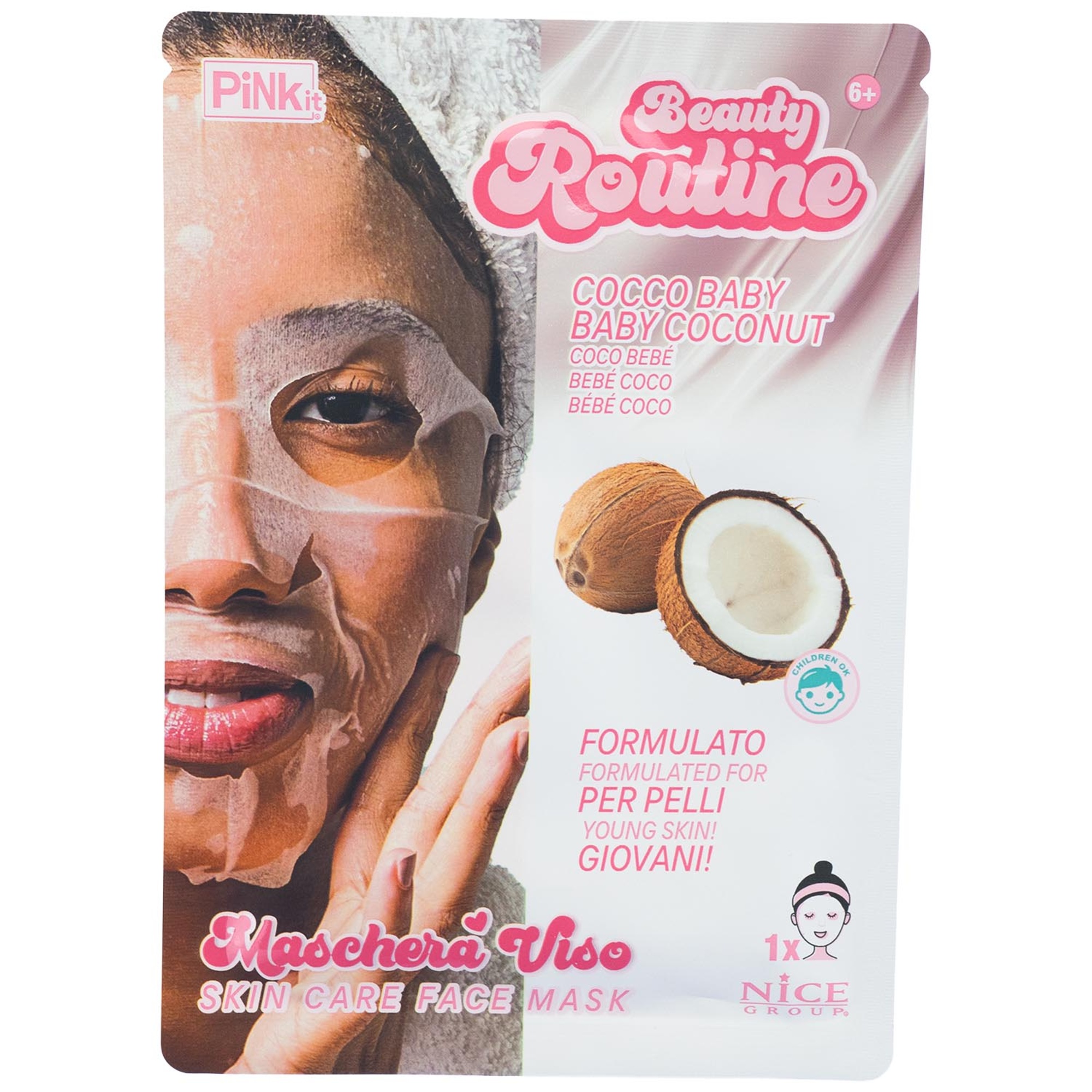 Maschera viso idratante per bambini monouso in profumazioni assortite - NO BRAND