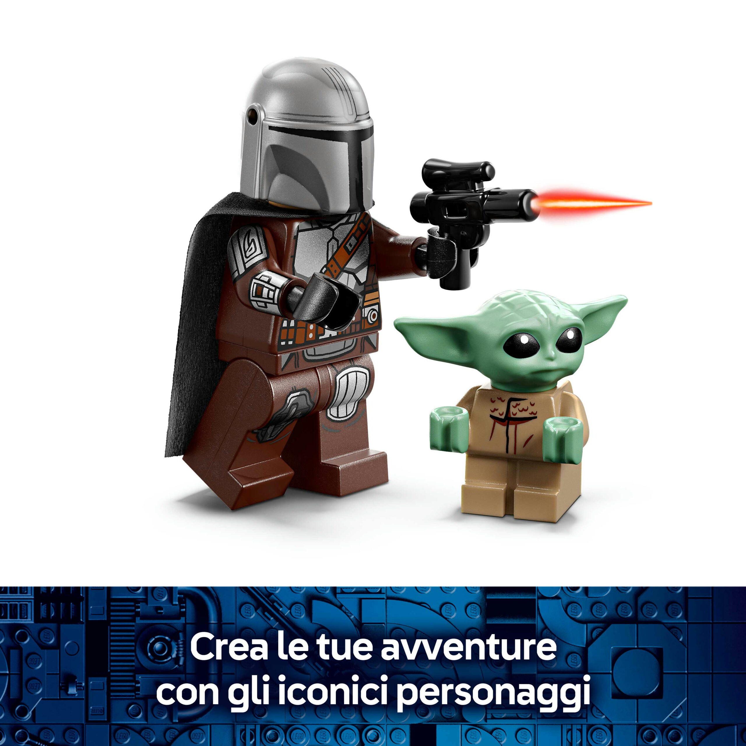Lego star wars 75436 speeder bike del mandaloriano e di grogu - Lego