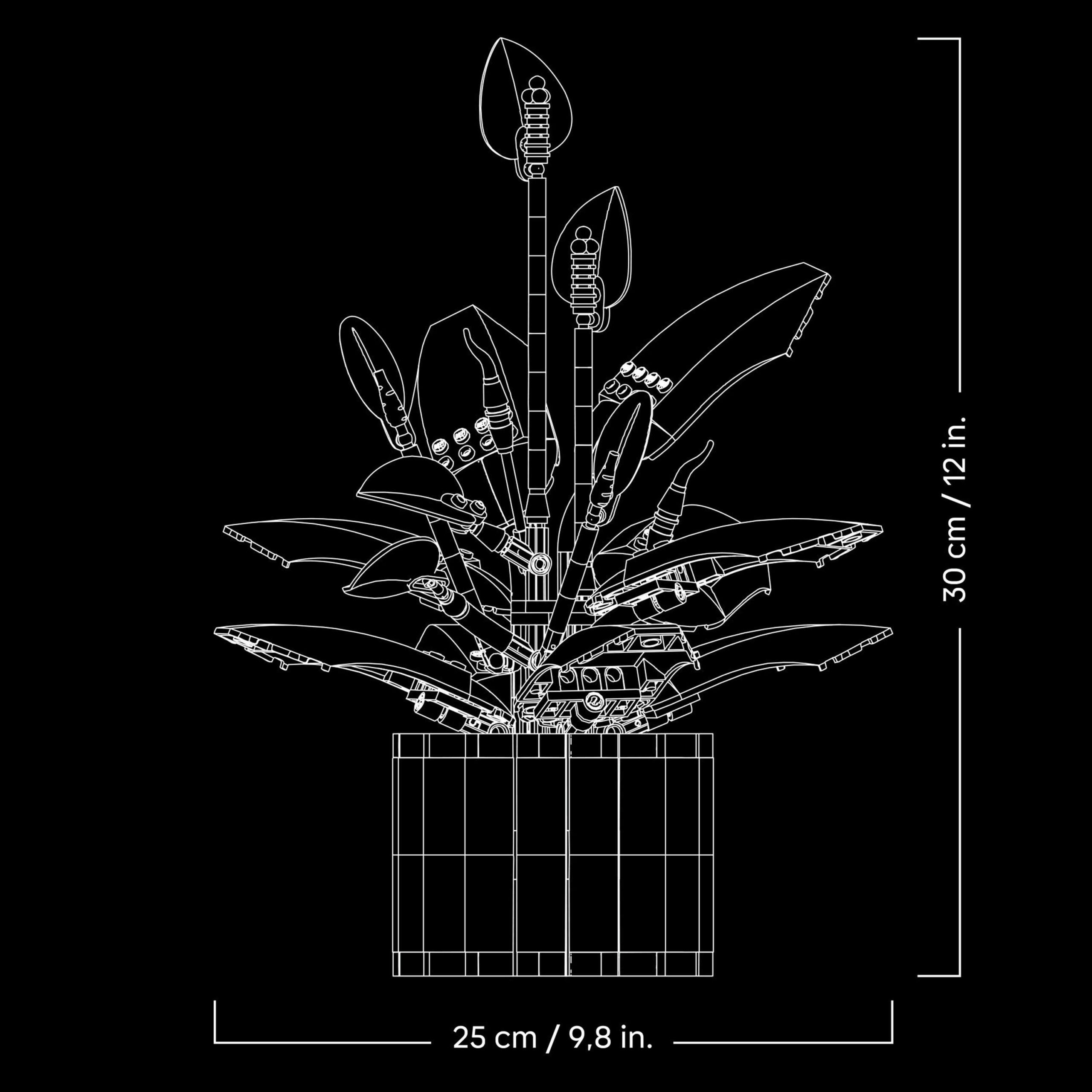 Lego botanicals 11504 – spatifillo pianta artificiale con vaso - Lego