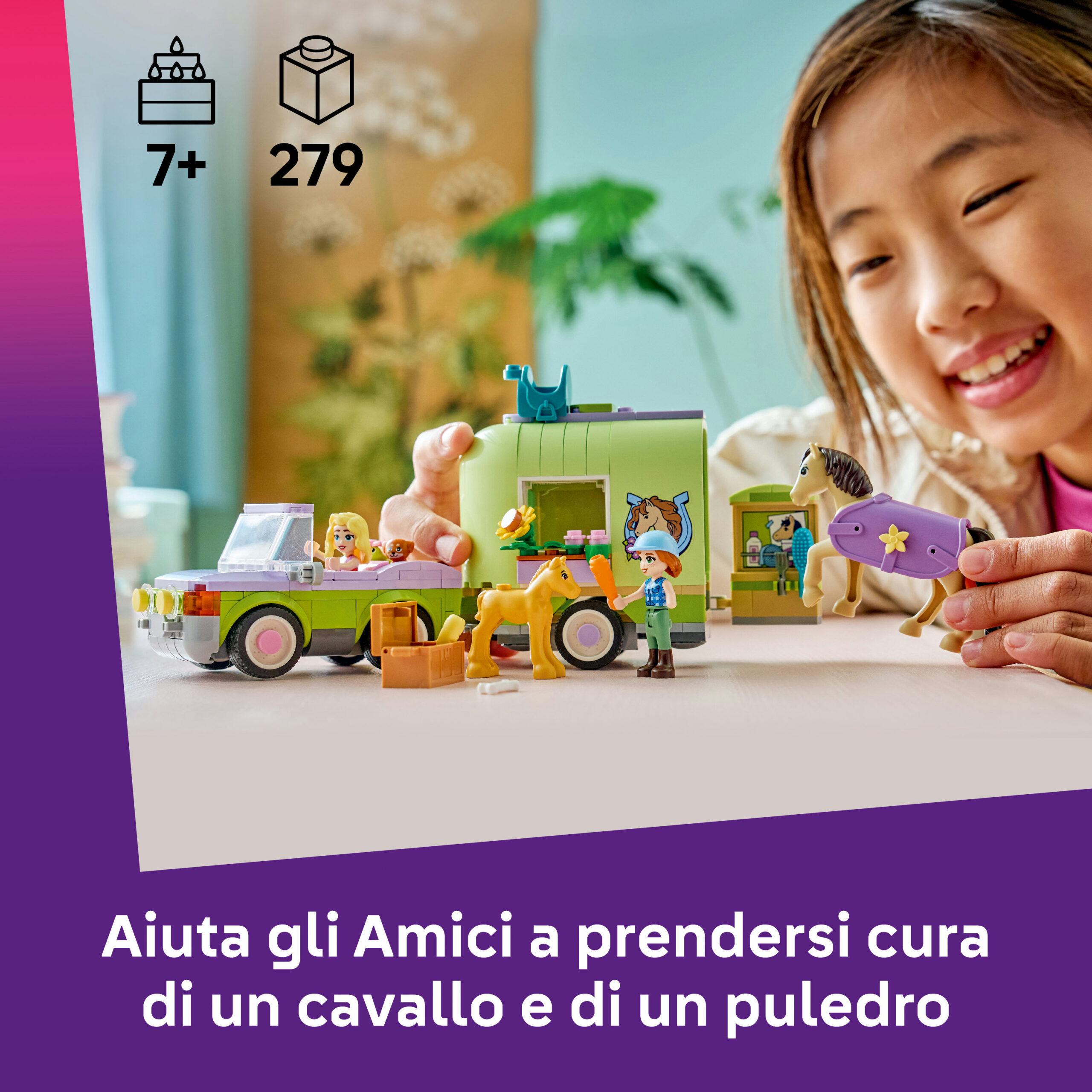 Lego friends 42695 – rimorchio per cavallo e puledro - LEGO FRIENDS